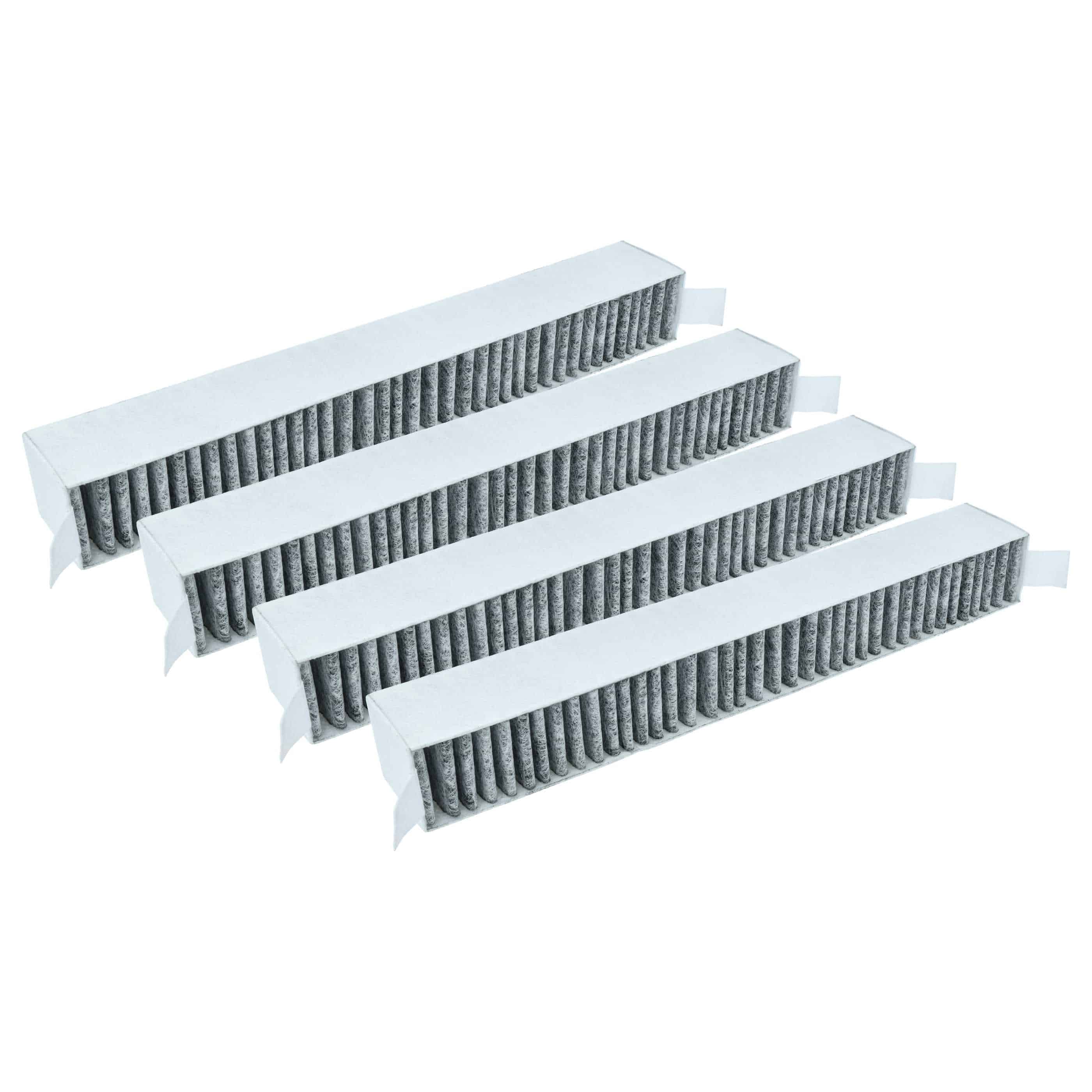 4x Filtres à charbon actif remplace Miele 11662790, DKF 30-P pour hotte Miele