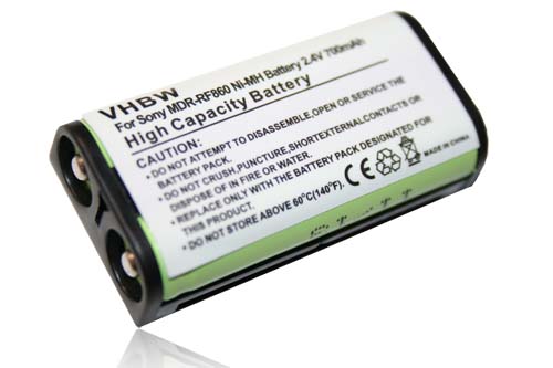 Batteria per auricolari cuffie wireless sostituisce Sony BP-HP550-11 - 700mAh, 2,4V NiMH