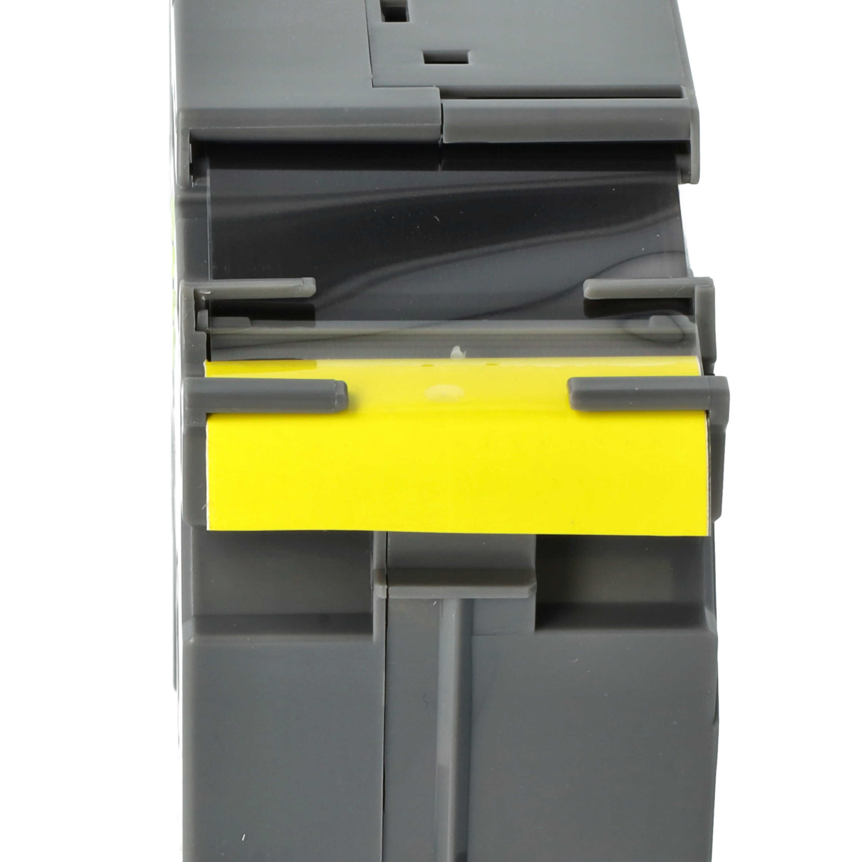 Label Tape as Replacement for Brother HGE-661 - 36 mm Black to Yellow, plastic