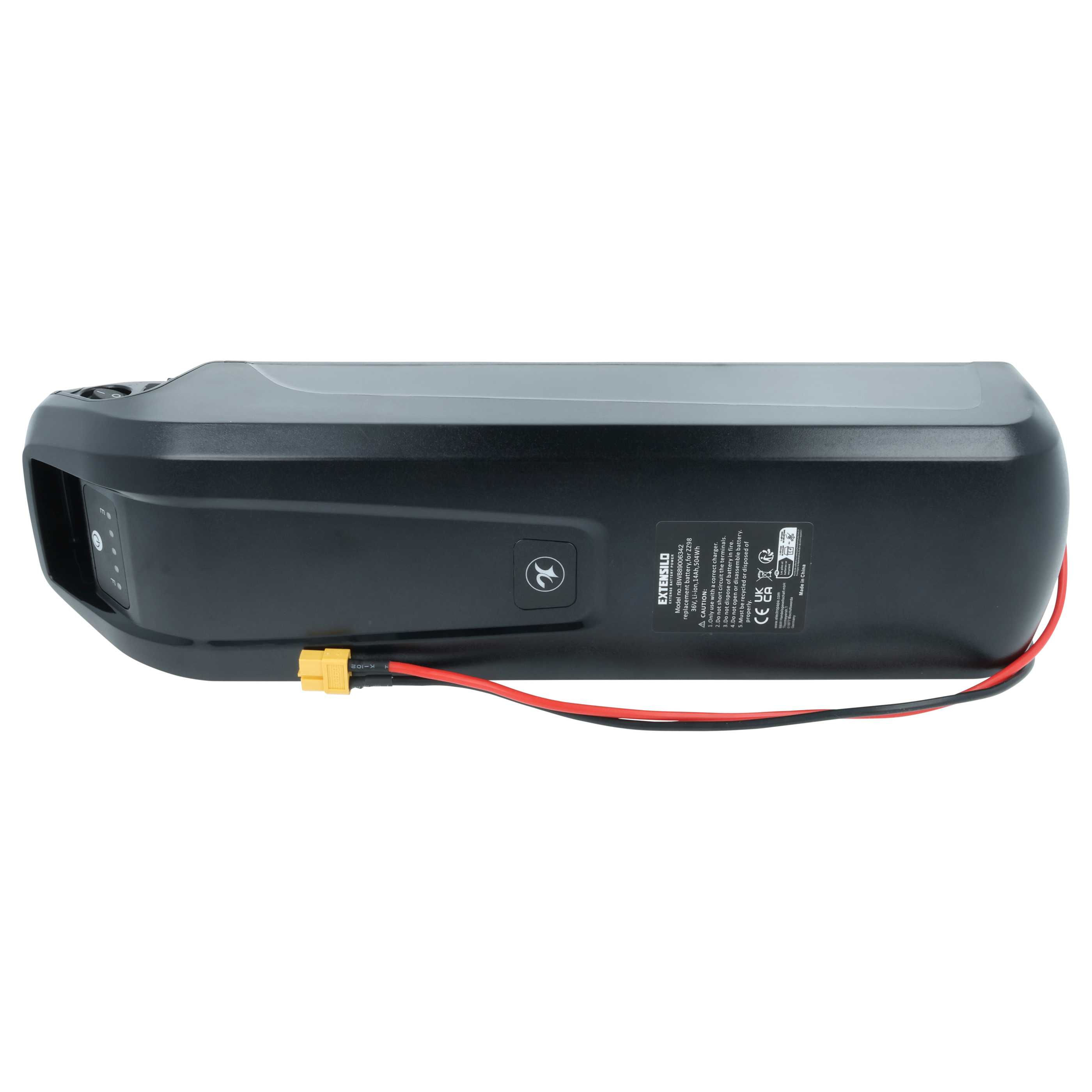 Batteria sostituisce Downtube ZZ98, ZZ9810 per e-bike - 14Ah 36V Li-Ion nero
