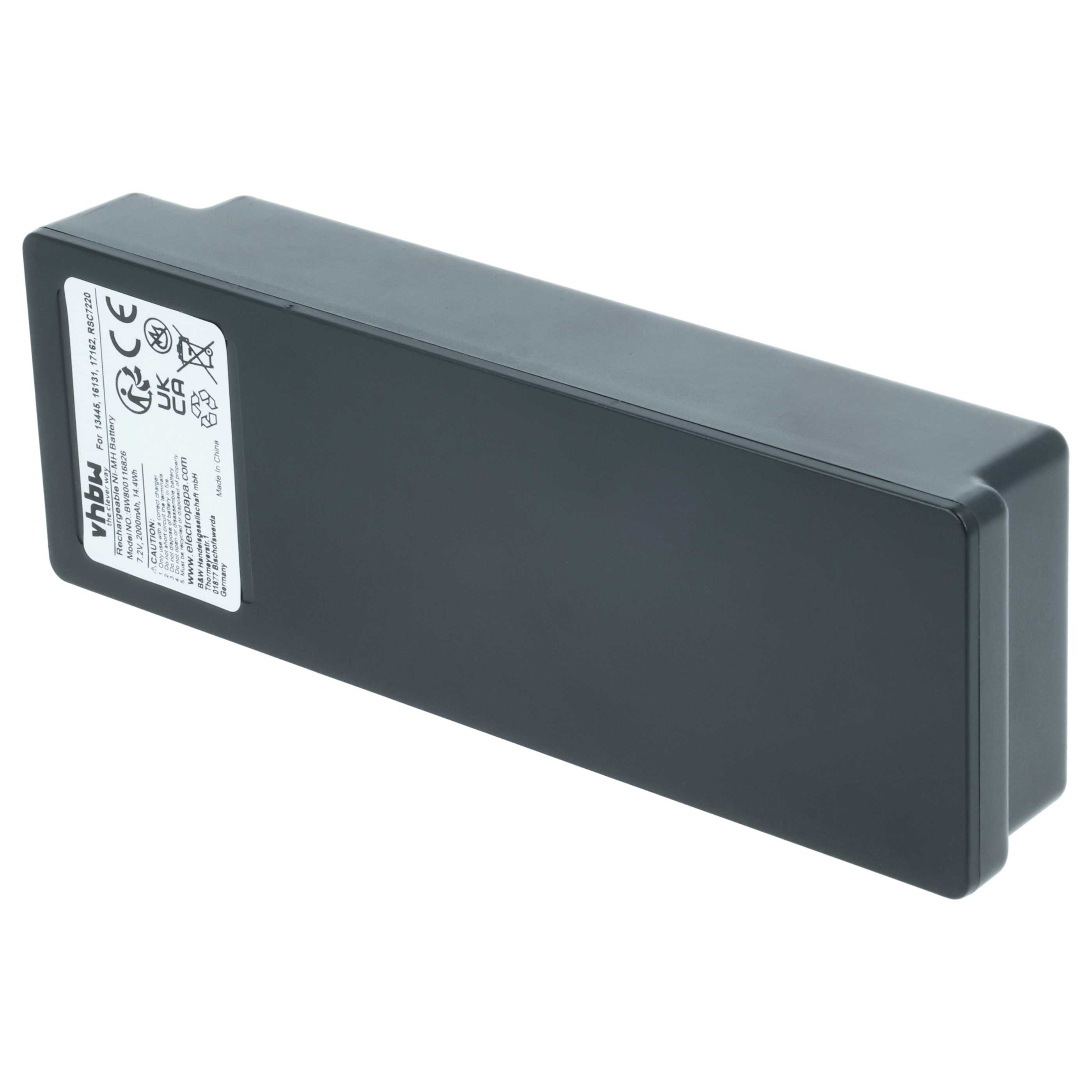 Batería reemplaza Palfinger Scanreco 17162, 1026, 708031757, 16131, 13445 sistema control - 2000mAh 7,2V NiMH