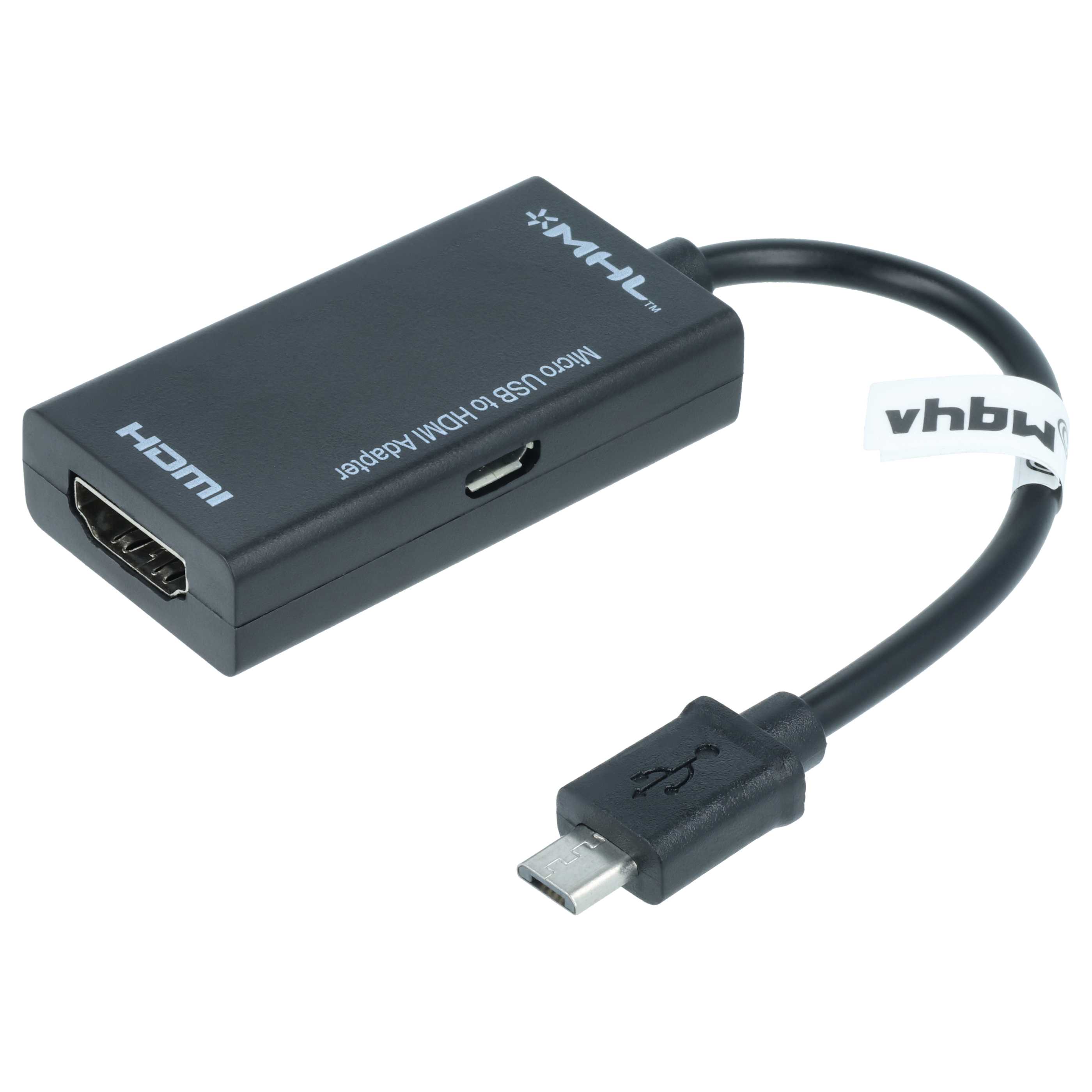 MHL Adapter als Ersatz für HTC AC M490 für Sony-Ericsson Smartphone, Tablet u.a. - Micro-USB auf HDMI, 18cm