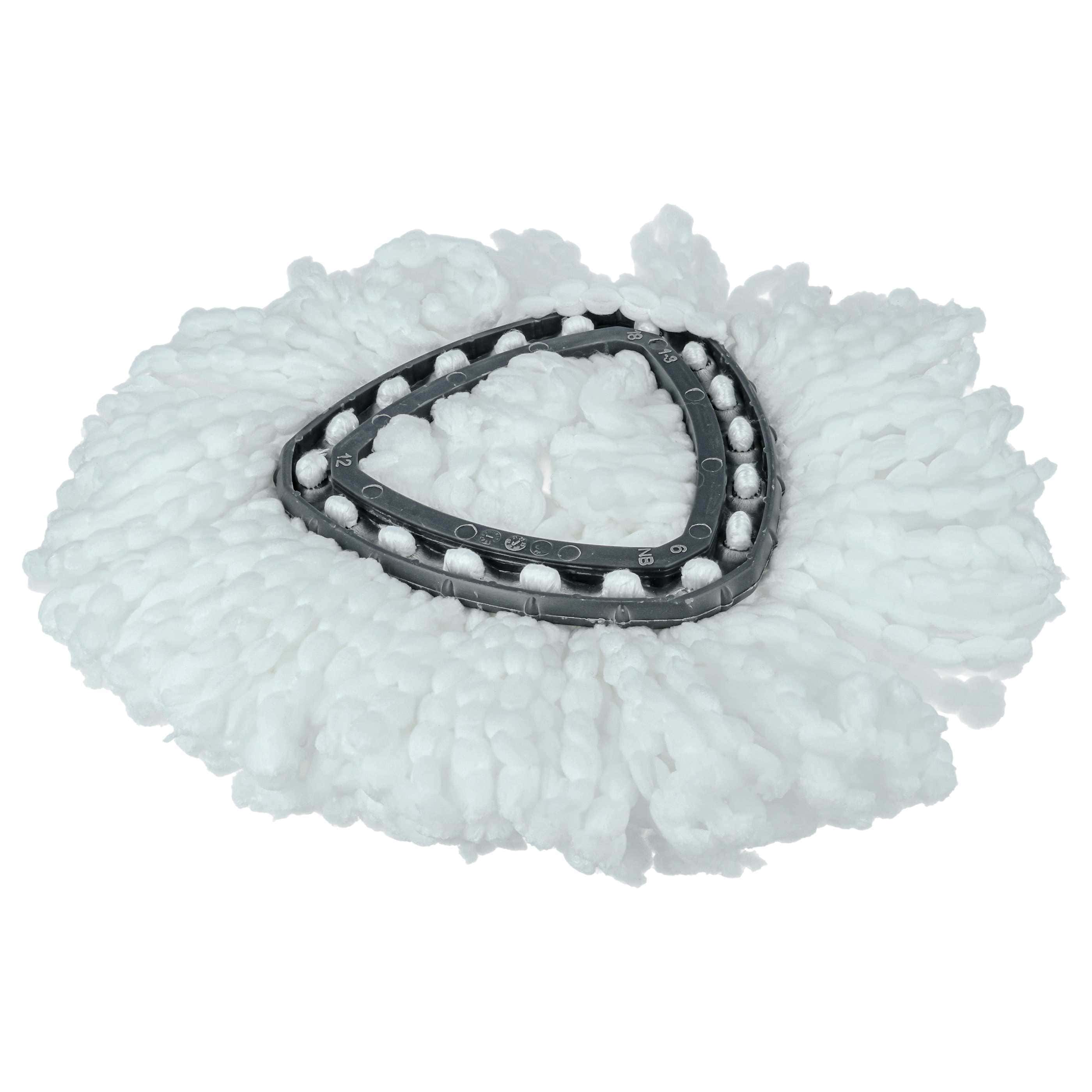 10x Mop Head replaces Vileda 152623 for Vileda Mop - microfibre, black, white