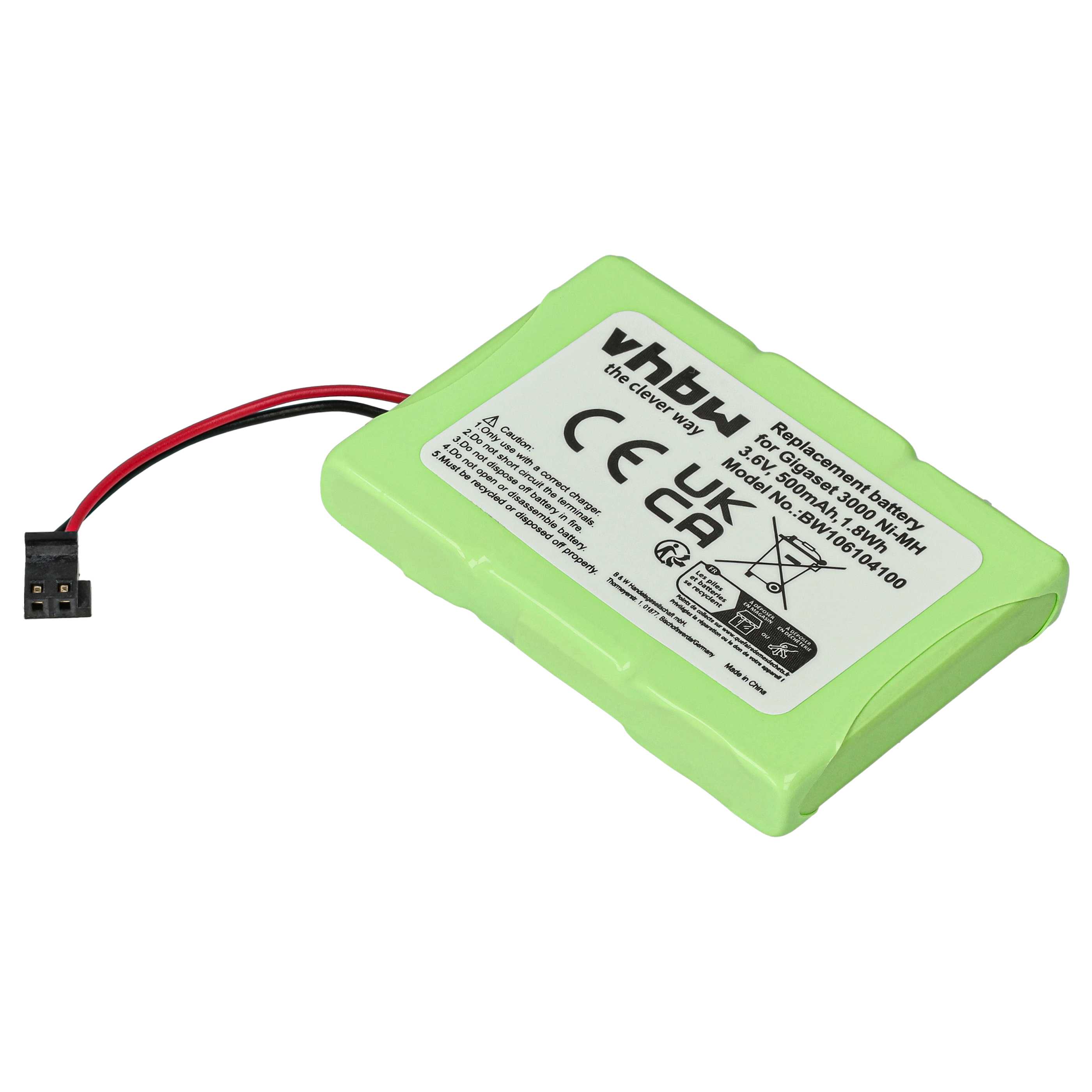 2x Batteries remplace Siemens T347, T325, NS3109, GPF6M3BMX, 3QNF3550 pour téléphone BTI - 500mAh 3,6V NiMH