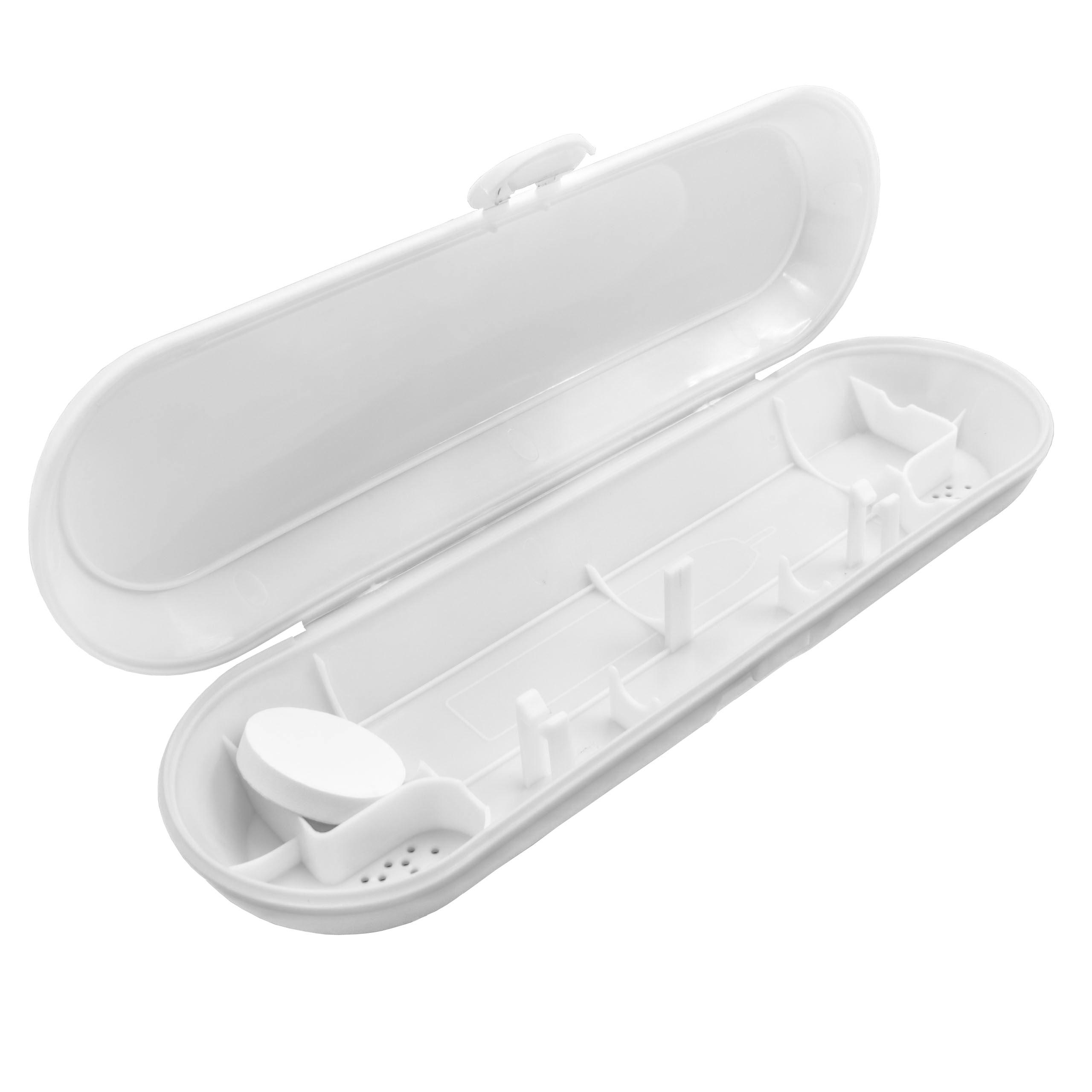 vhbw Toothbrush Holder compatible with Various Electric Toothbrushes - Protective Storage Case, white