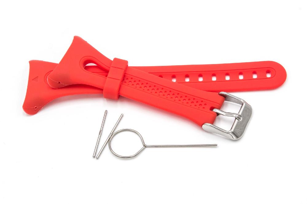 Armband für Garmin Forerunner Smartwatch - 11,5cm + 8,7 cm lang, Silikon, rot