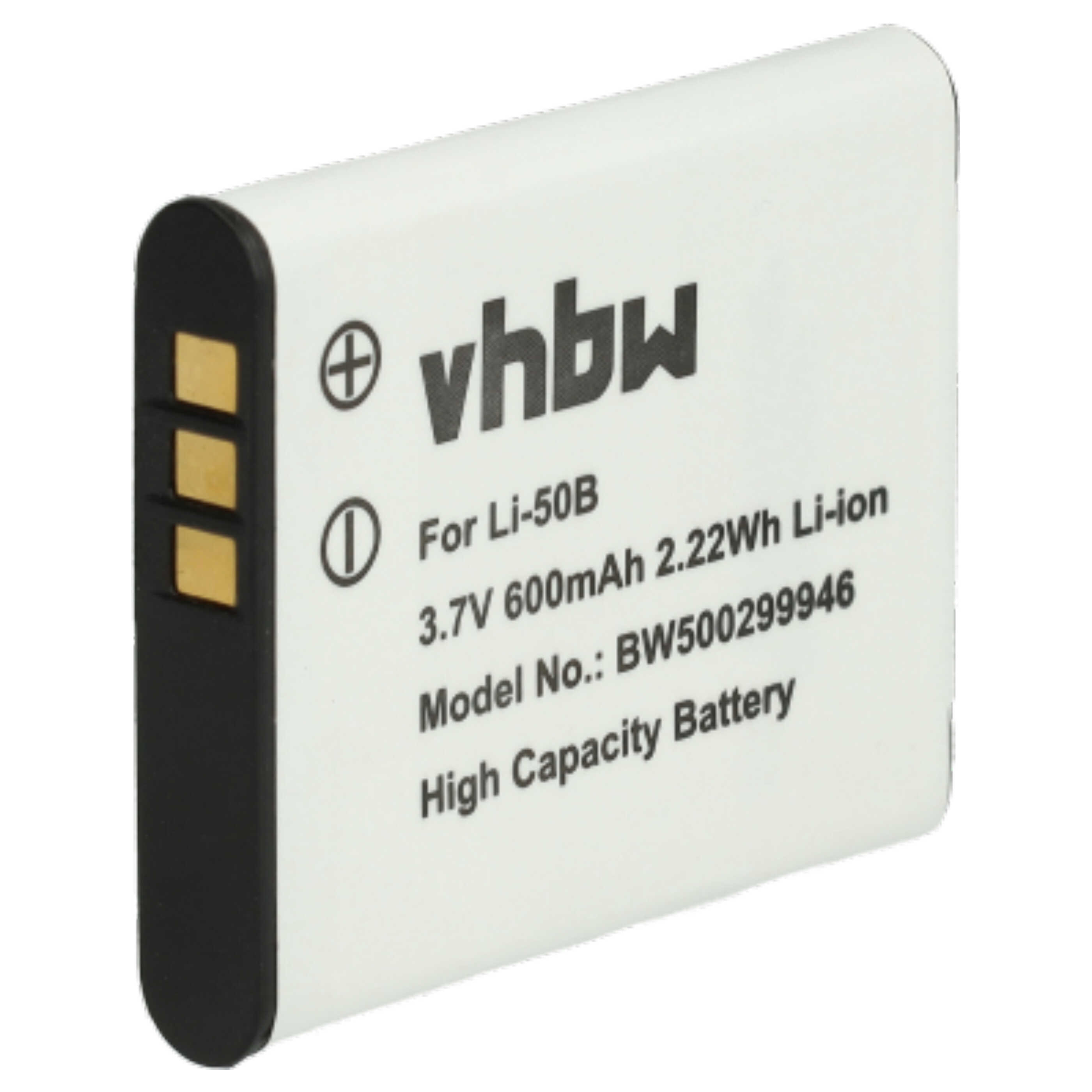 Battery Replacement for Panasonic VW-VBX090E, VW-VBX090 - 600mAh, 3.6V, Li-Ion