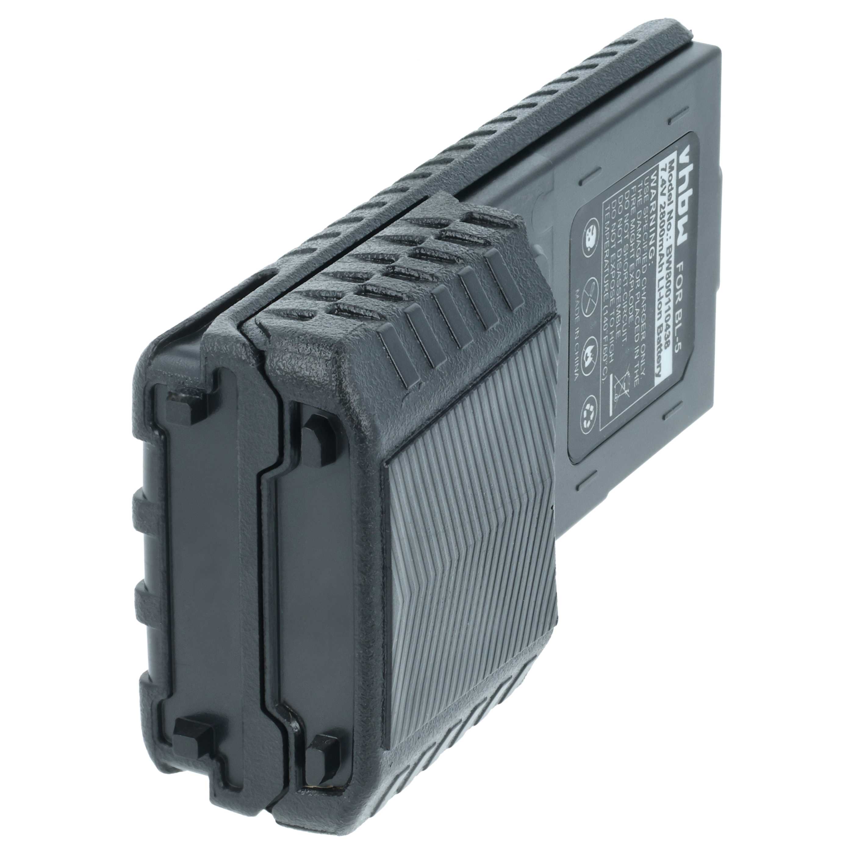 Radio 5x Battery replaces Baofeng BL-5 - 2800 mAh 7.4 V Li-Ion