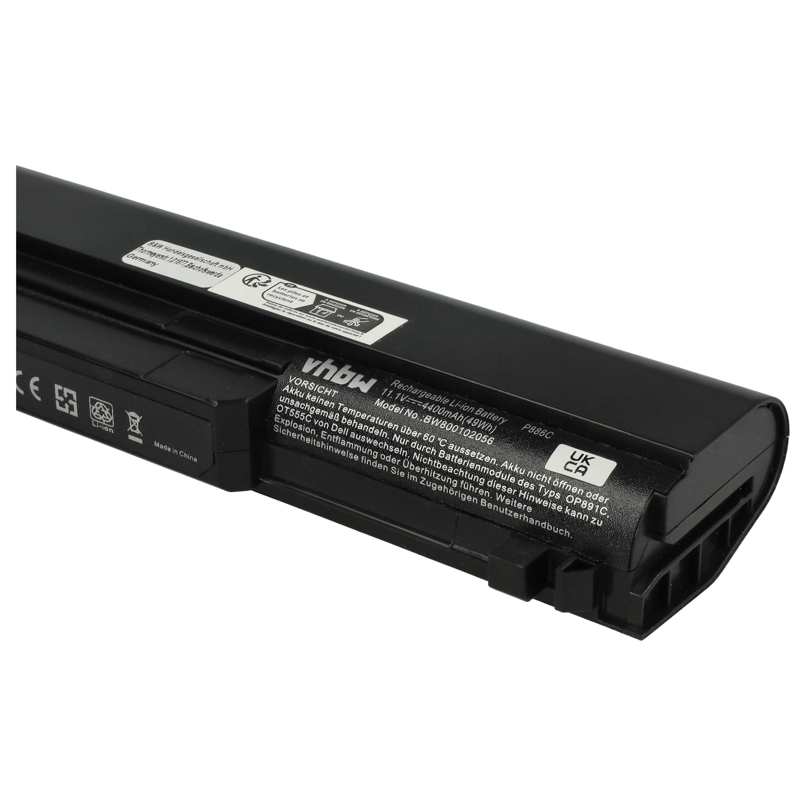 Akumulator do laptopa zamiennik Dell P891C, T555C, 312-0774, P866C, 312-0773 - 4400 mAh 11,1 V Li-Ion, czarny