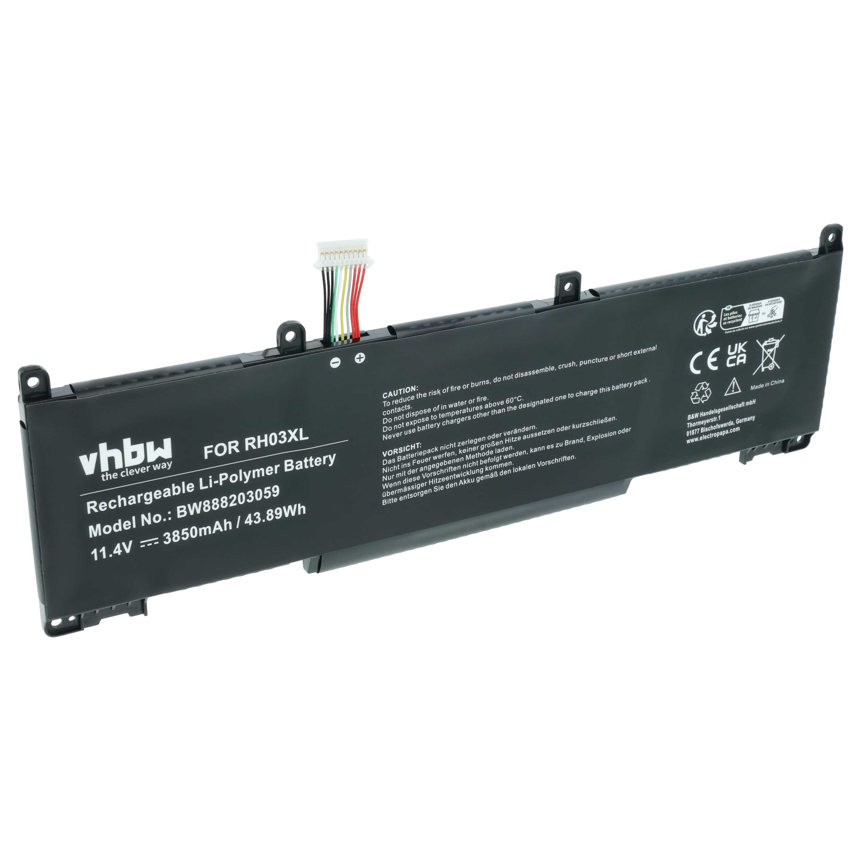 Akumulator do laptopa zamiennik HP M01524-AC1, M01524-171, HSTNN-OB1T, HSTNN-IB9P - 3850 mAh 11,4 V LiPo