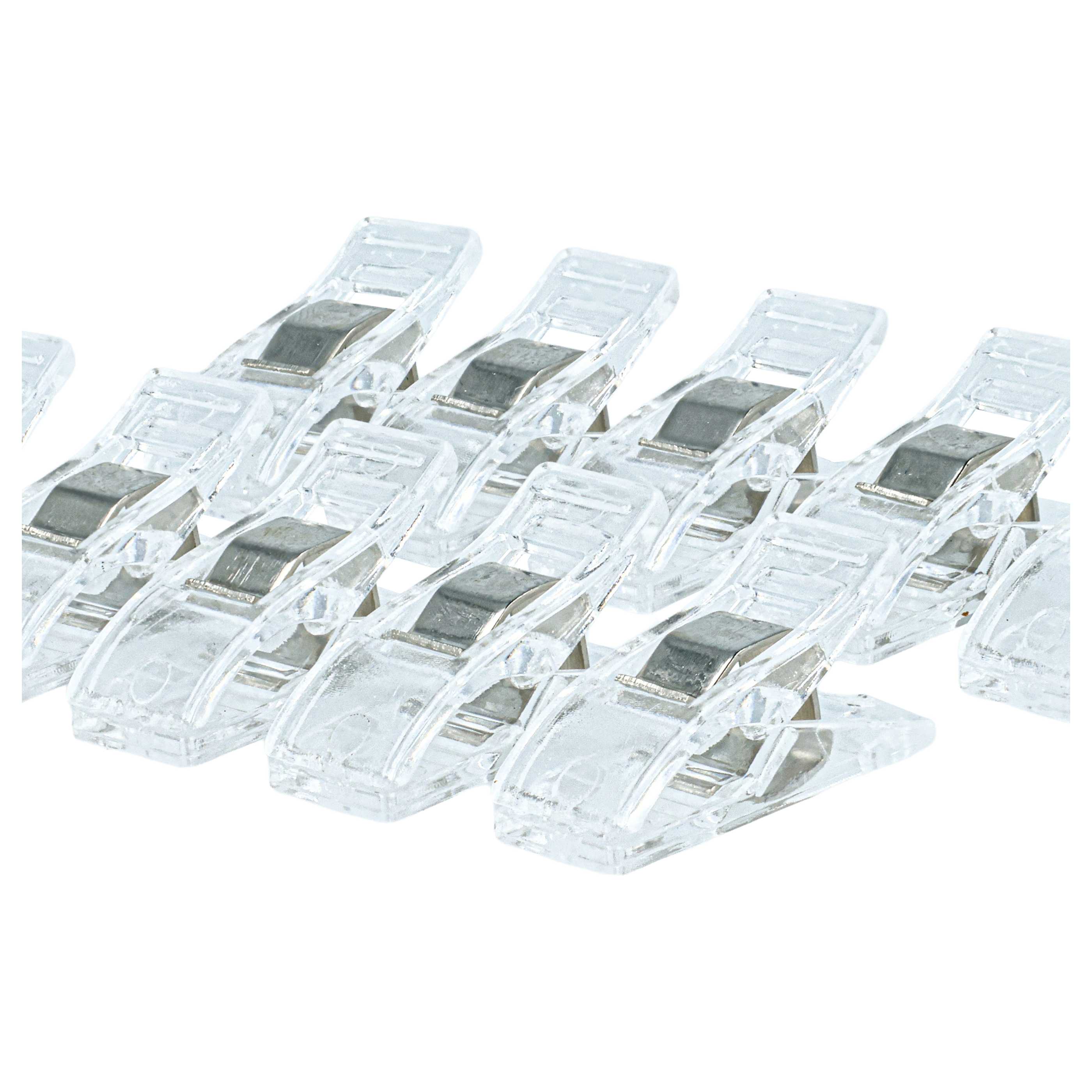 20x Wonderclips, pinces pour coudre et bricoler - avec marquage, transparent