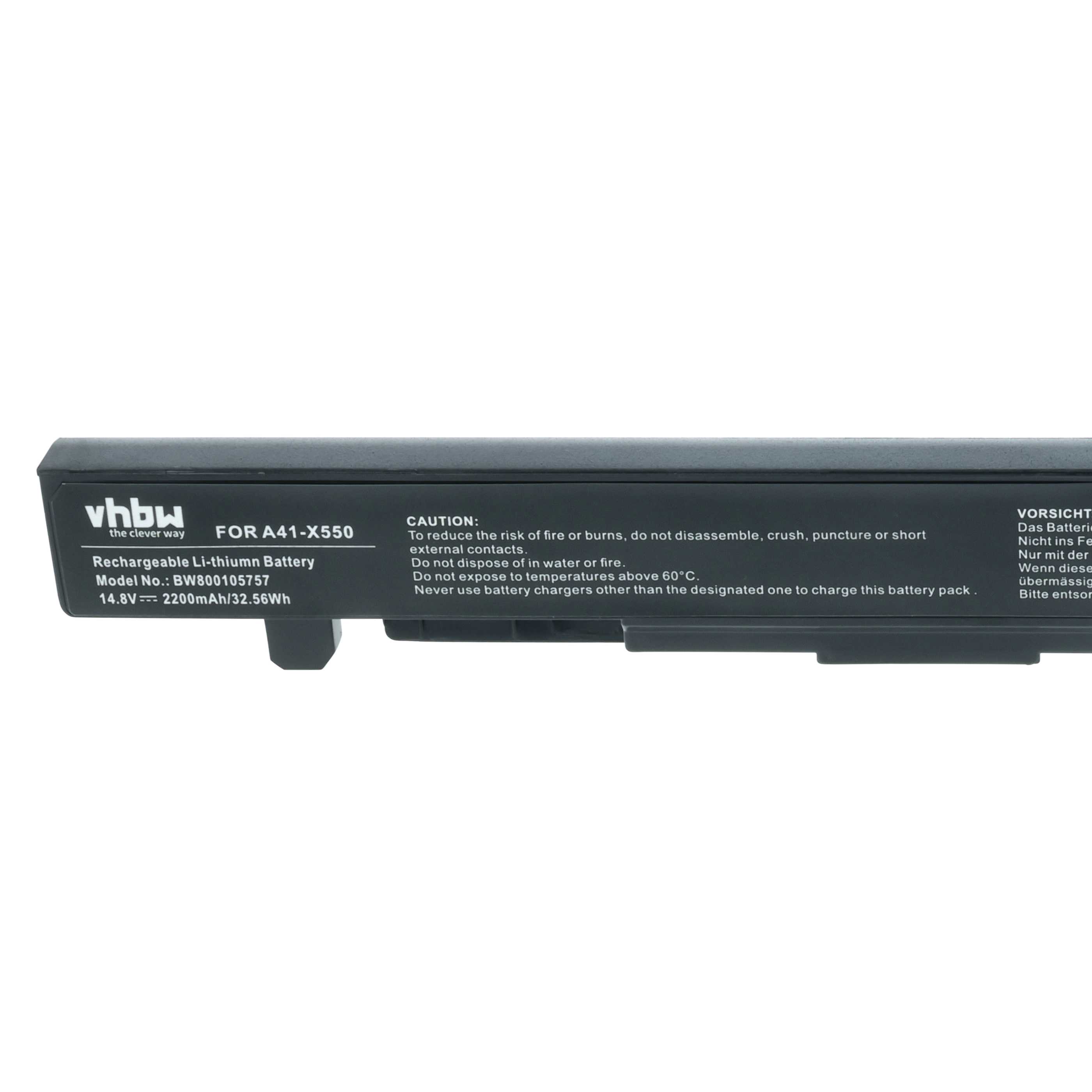 Batteria sostituisce Asus A41-X550A, A41-X550 per notebook - 2200mAh 14,8V Li-Ion nero