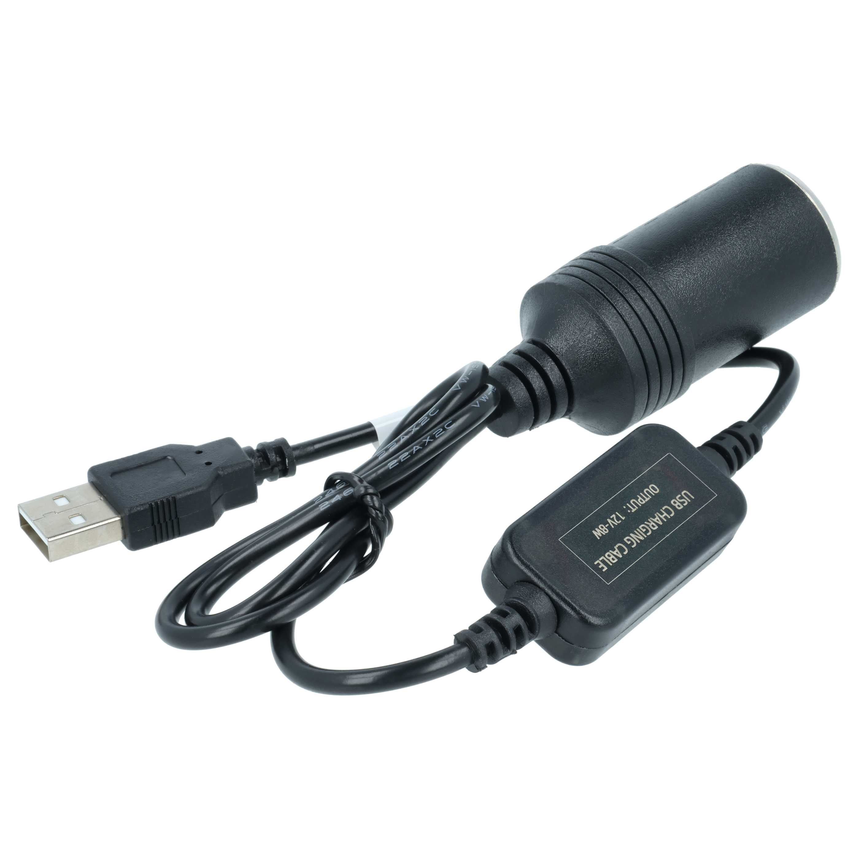 USB Zigarettenanzünder Adapter - 5V auf 12V Konverterkabel, USB-A auf 12V Buchse, 60 cm