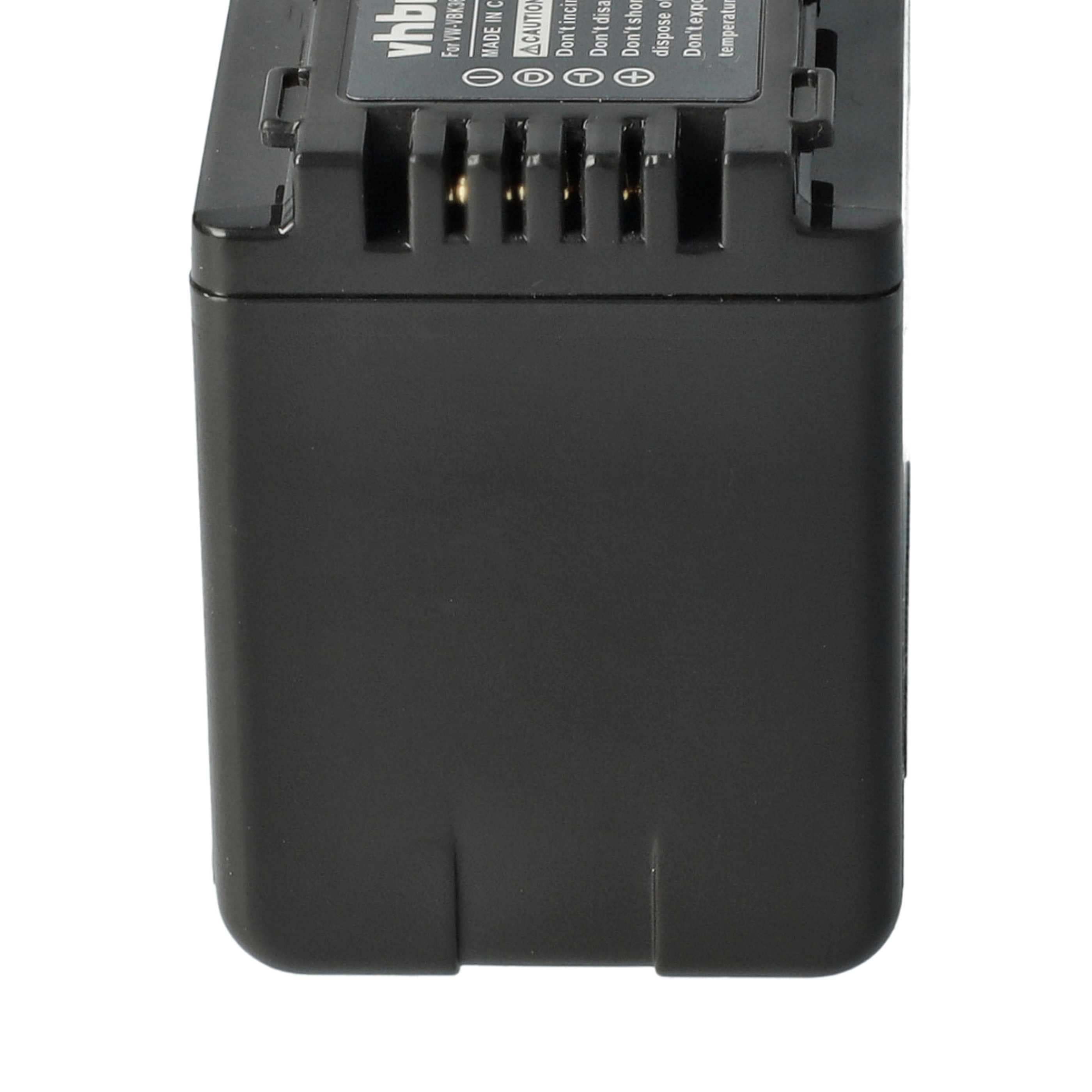 Videocamera 2x Battery replaces Panasonic VW-VBK180, VW-VBK180-K, VW-VBK360 - 3200 mAh 3.6 V Li-Ion