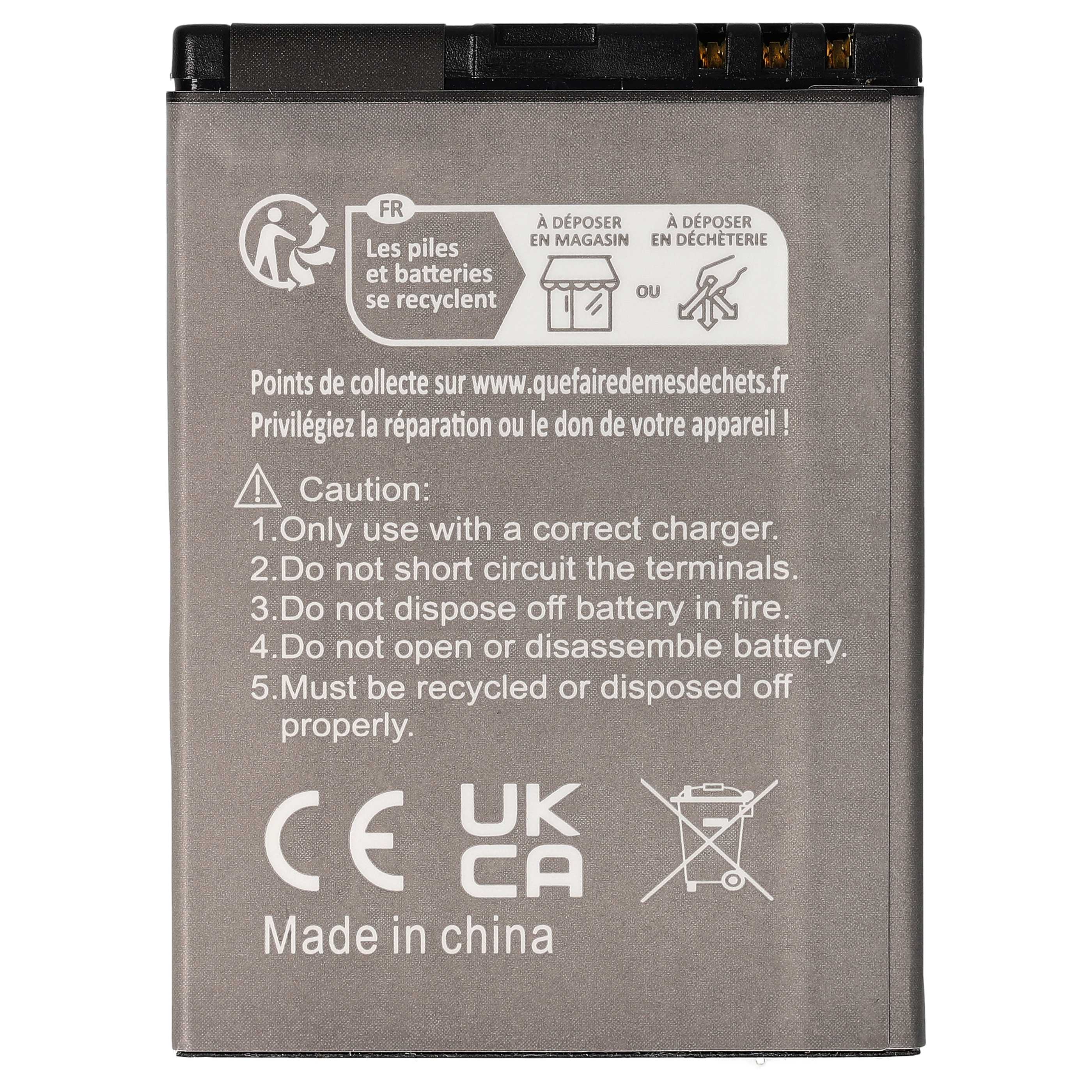 Akku als Ersatz für Binatone HZTBL-4D-01 - 1300mAh 3,7V Li-Ion