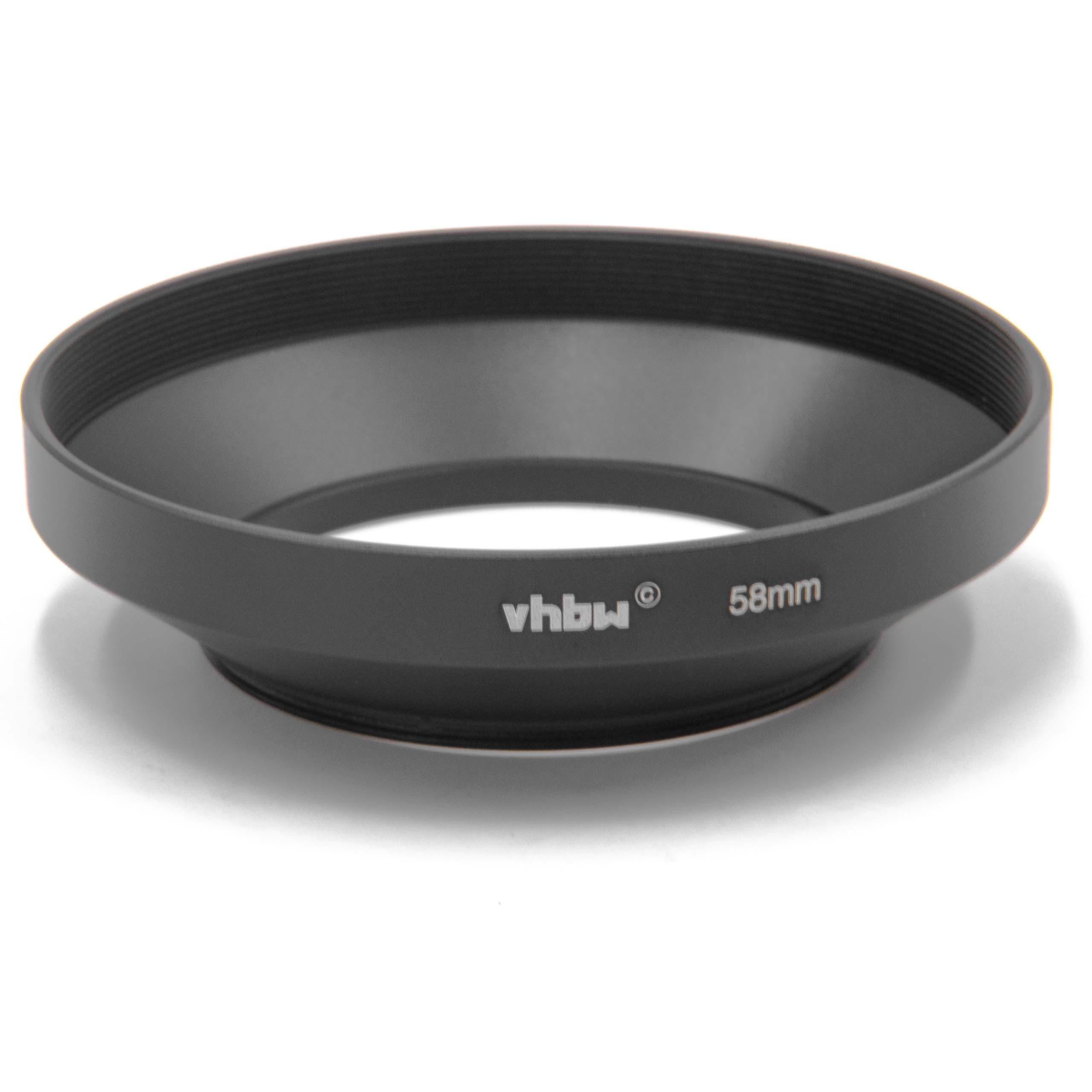 Lens Hood suitable for Lens with 58 mm Diameter - Wide-Angle, metal, black