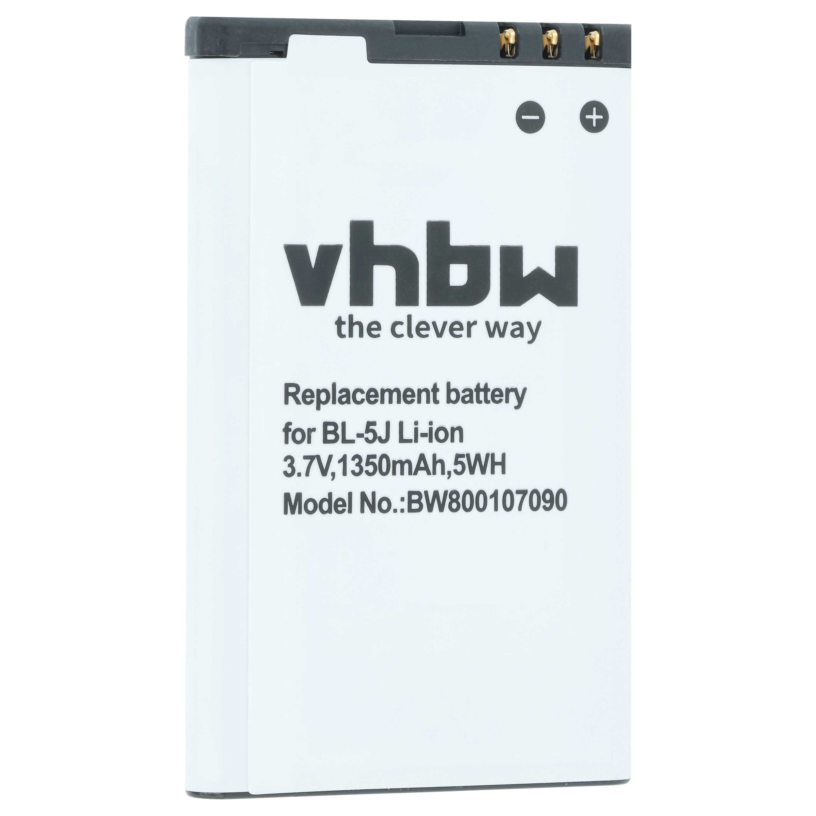 Akumulator do telefonu smartfona zamiennik Nokia BL-5J - 1350 mAh 3,7 V Li-Ion