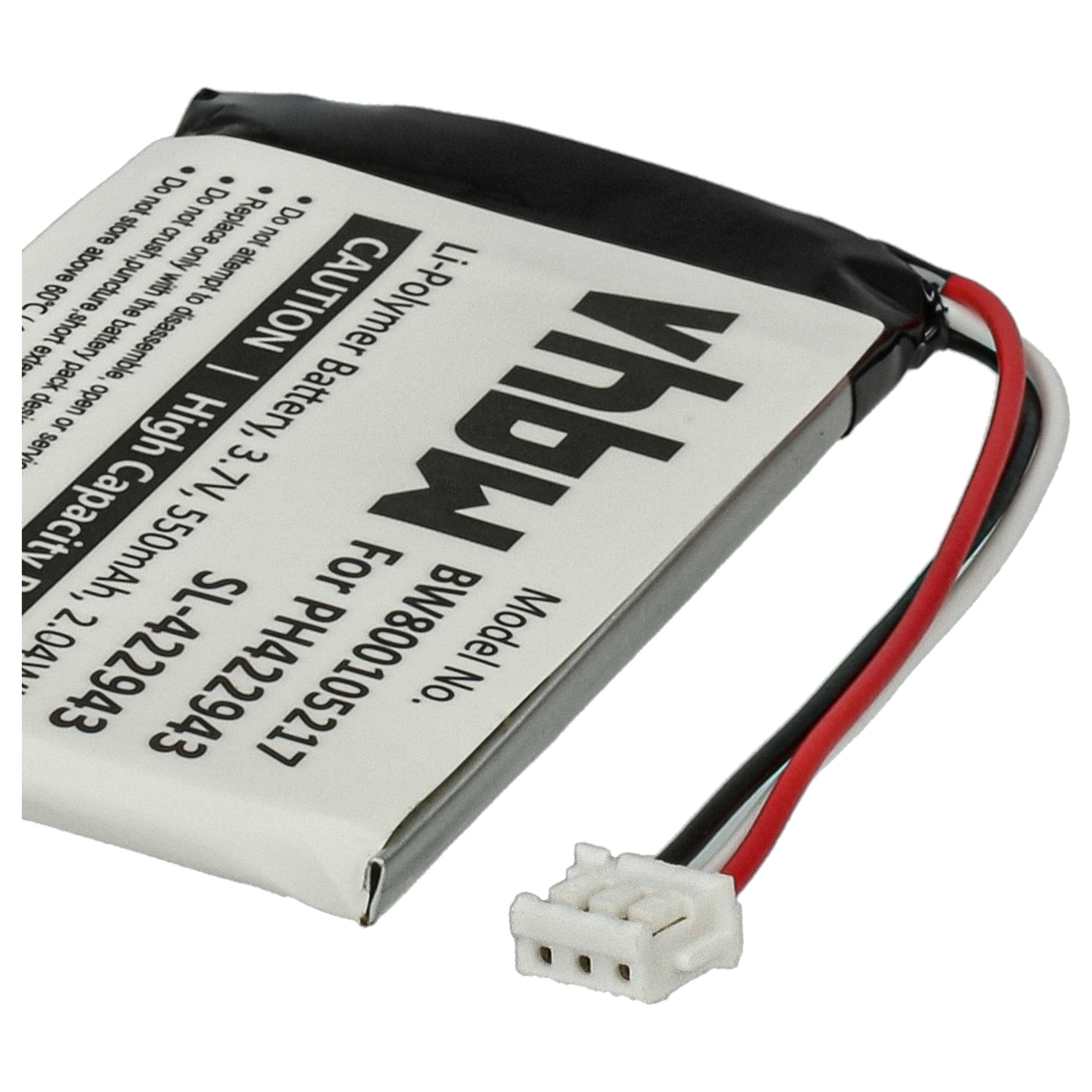 Batterie remplace Philips PH422943 pour téléphone Philips - 550mAh 3,7V Li-ion