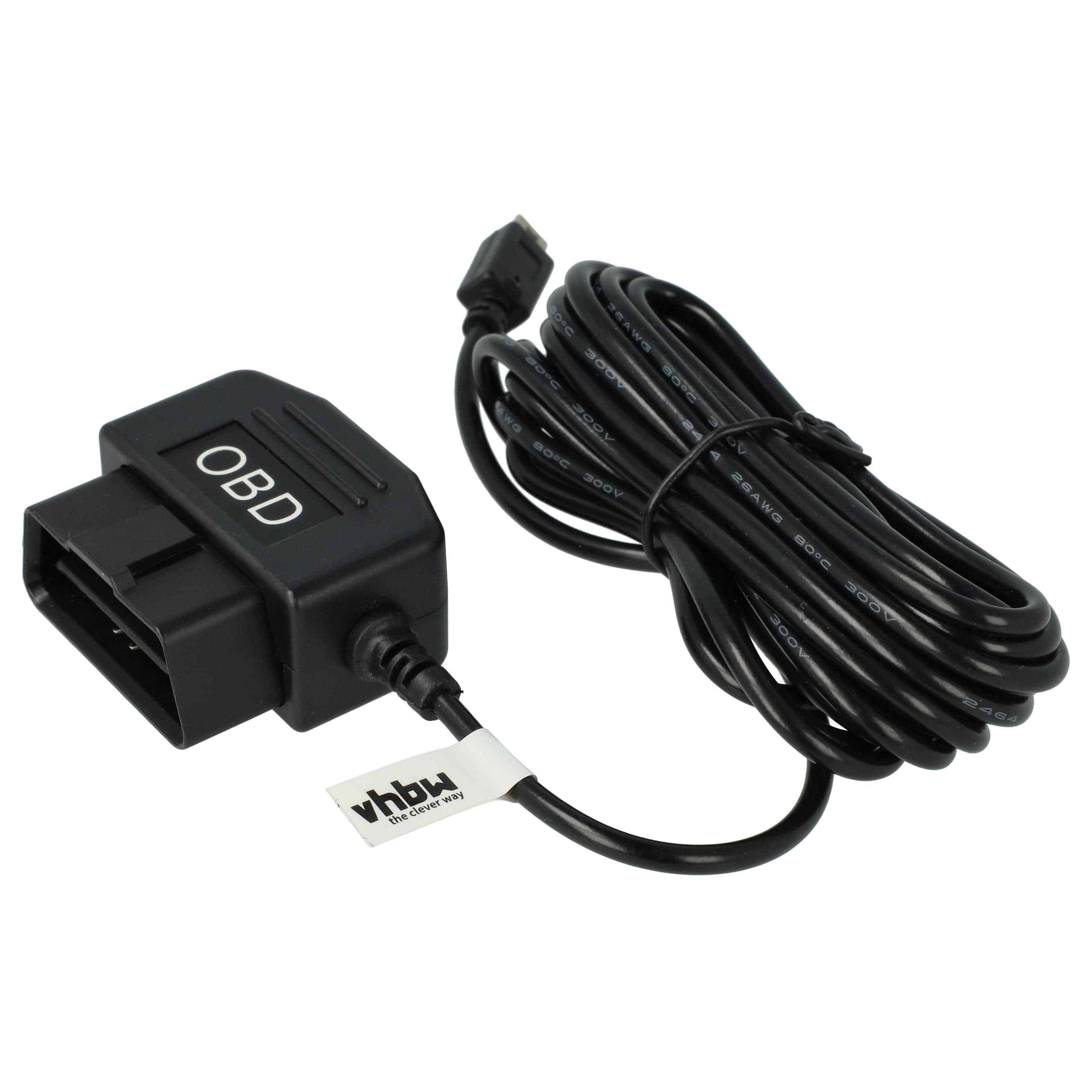 OBD2 Mini-USB Kabel Ladekabel für Dashcam GPS Navi Smartphone3,5m