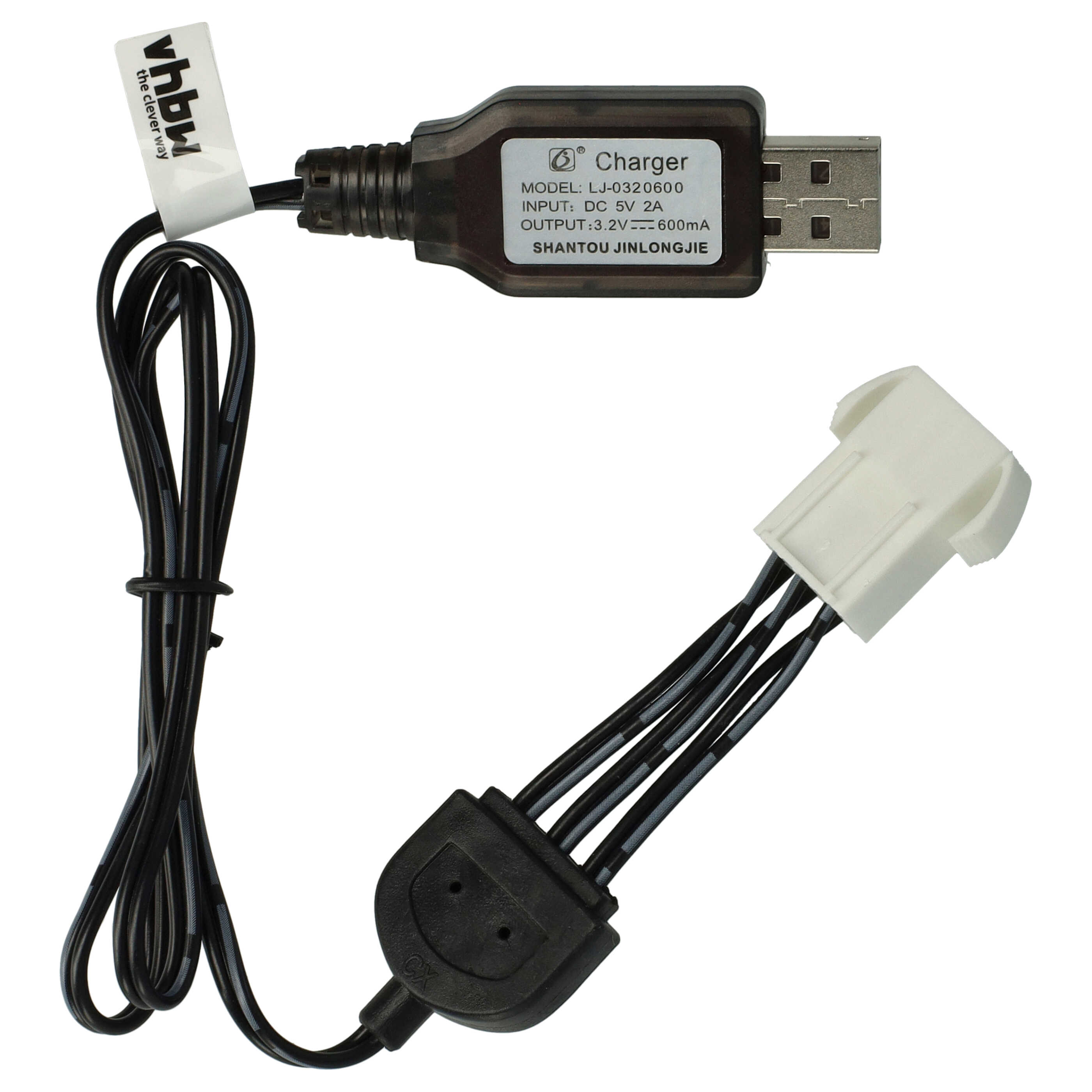 USB Charging Cable replaces Himoto HSP 9.6V for GPToys RC Batteries with SM-6P Connector etc. - 50 cm 9.6 V