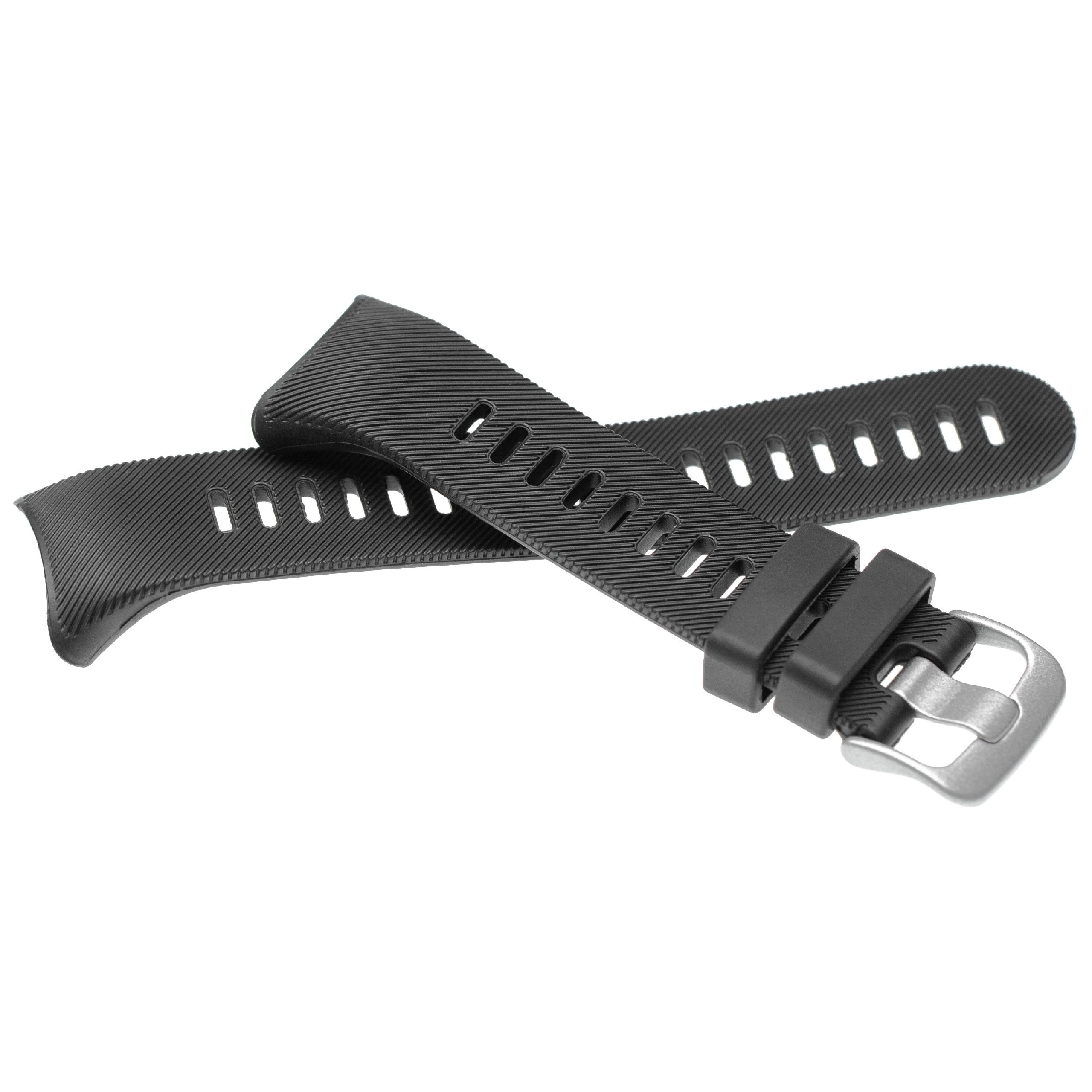 Armband für Garmin Forerunner Smartwatch - 11,6 + 9,1 cm lang, 25mm breit, Silikon, schwarz