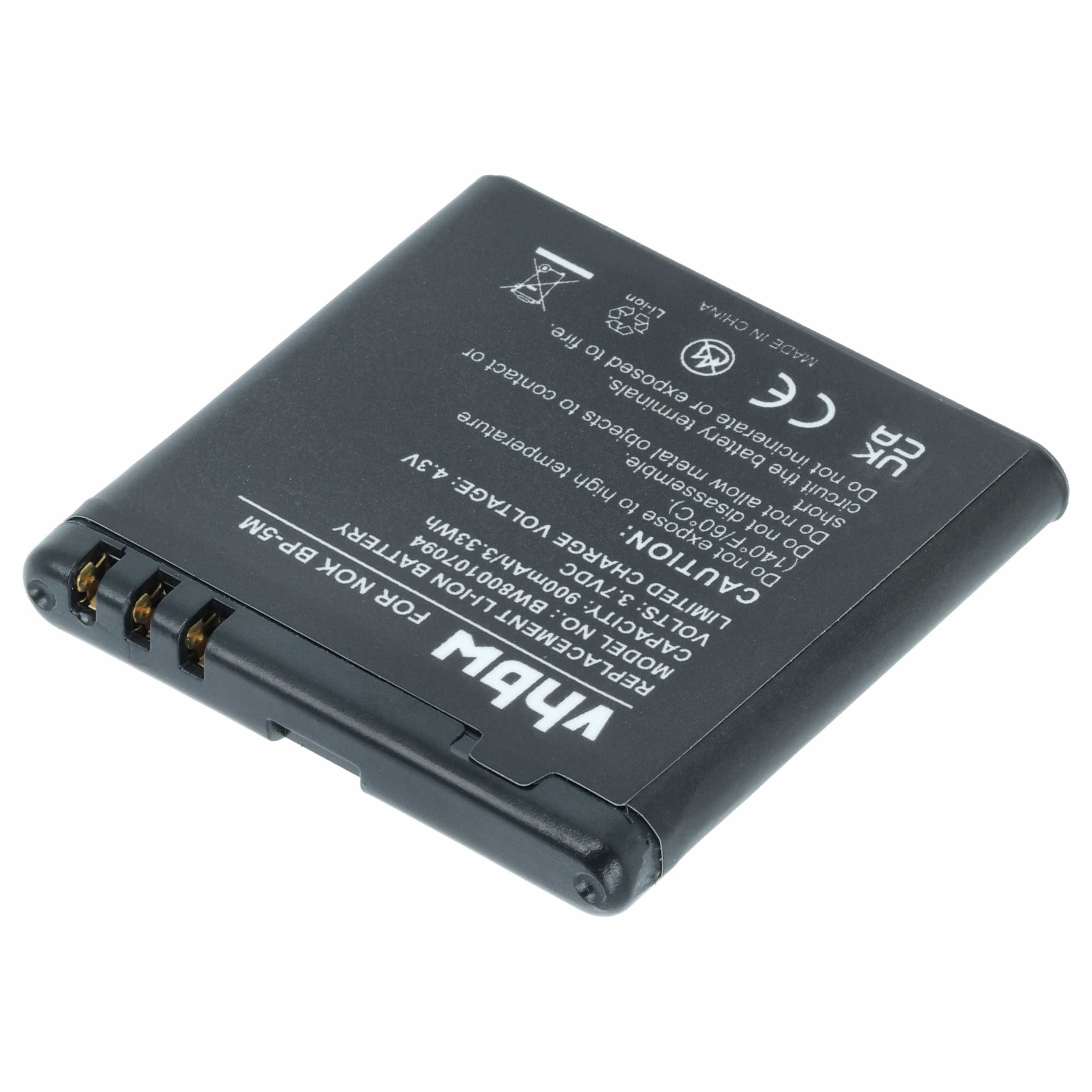 Akumulator do telefonu smartfona zamiennik Nokia BP-5M - 900 mAh 3,7 V Li-Ion