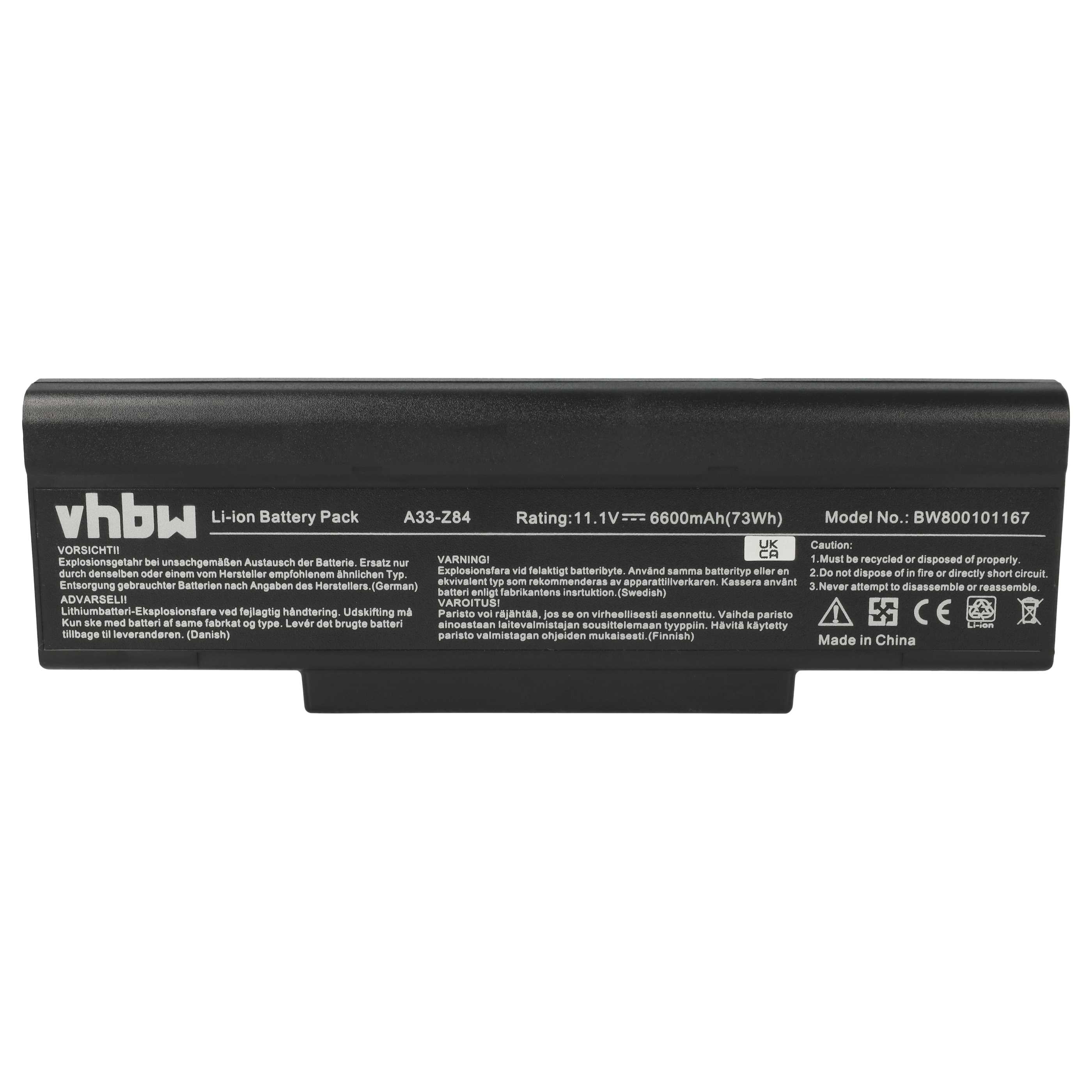 Batteria sostituisce Acer LC.BTP01.003 per notebook - 6600mAh 11,1V Li-Ion nero