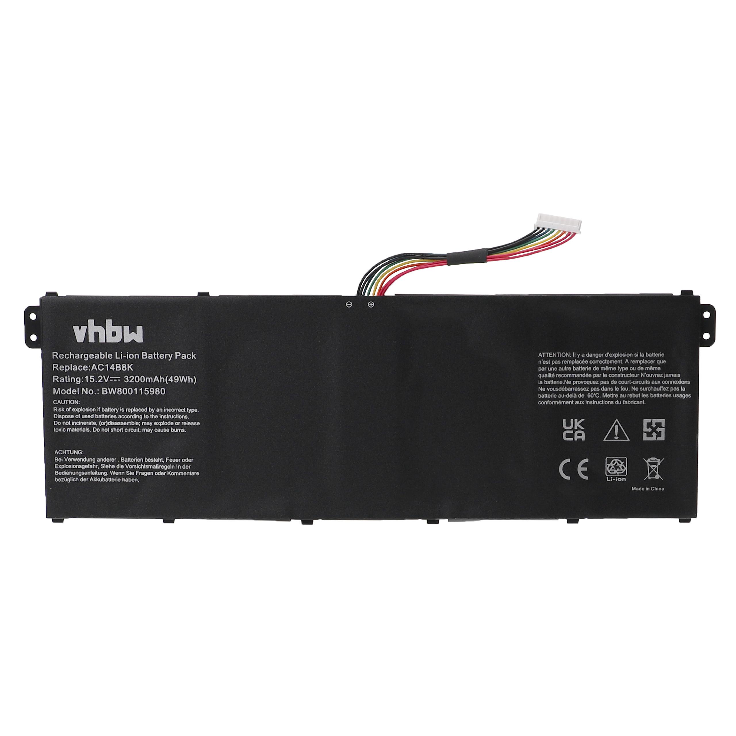 Akumulator do laptopa zamiennik Acer AC14B3K, KT.00403.032 - 3200 mAh 15,2 V Li-Ion