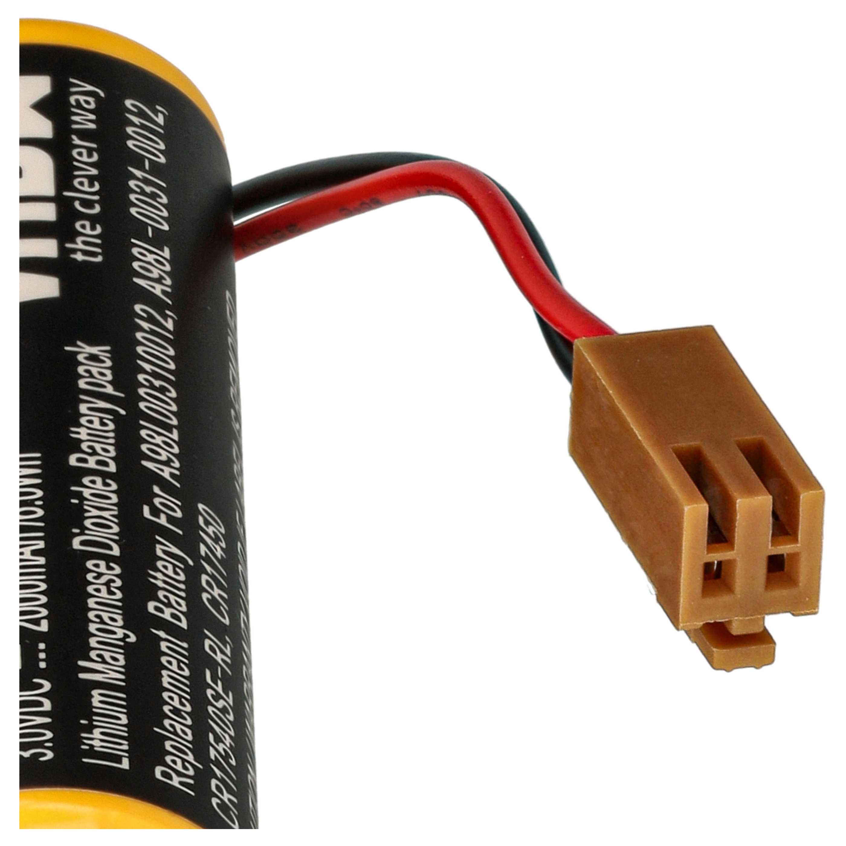 5x Batería reemplaza FDK CR8-LHC para controlador (2000 mAh, 3 V, Li-MnO2)