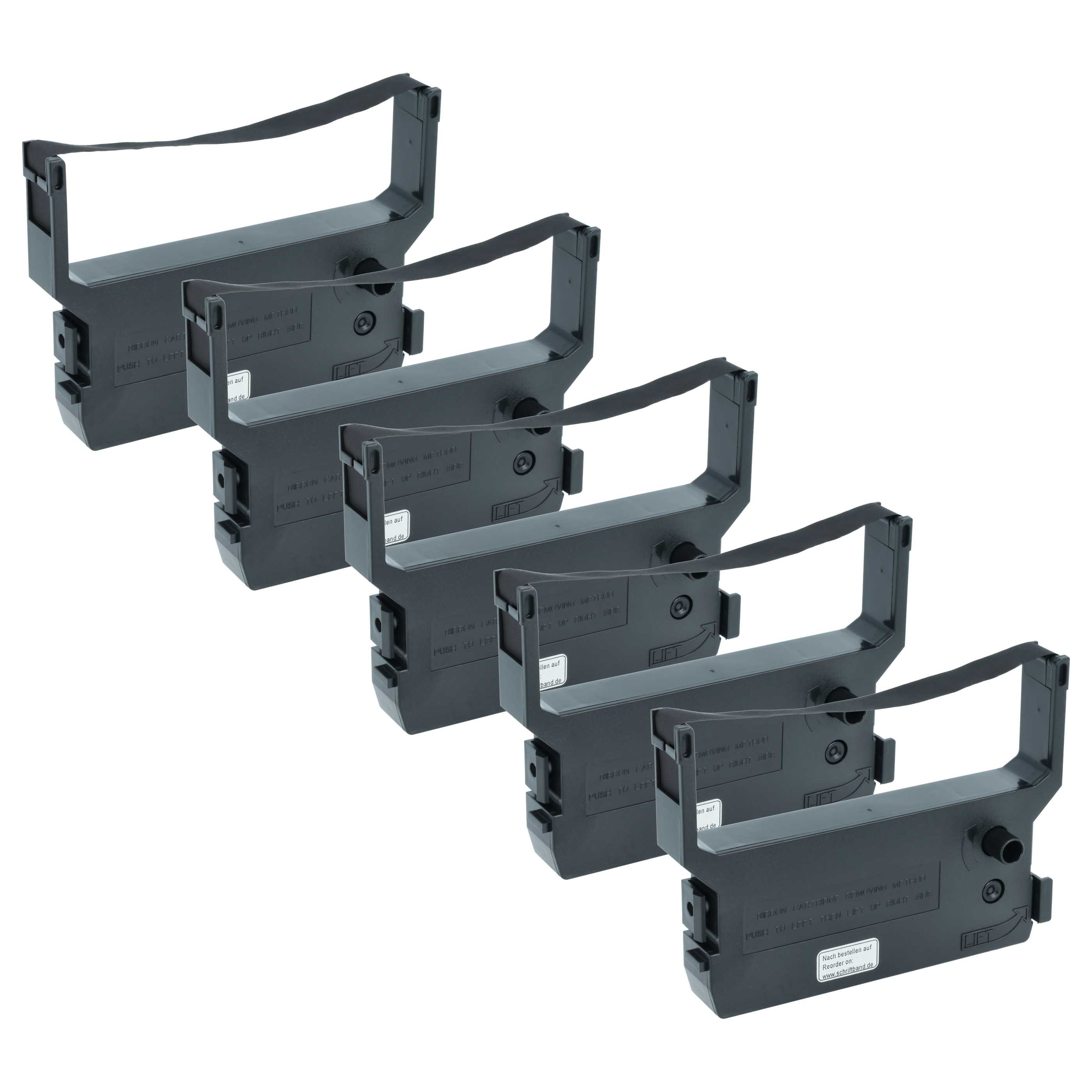 5x Ink Ribbon replaces Citizen IR61B for Utax Dot Matrix, Receipt Printer etc. - Black