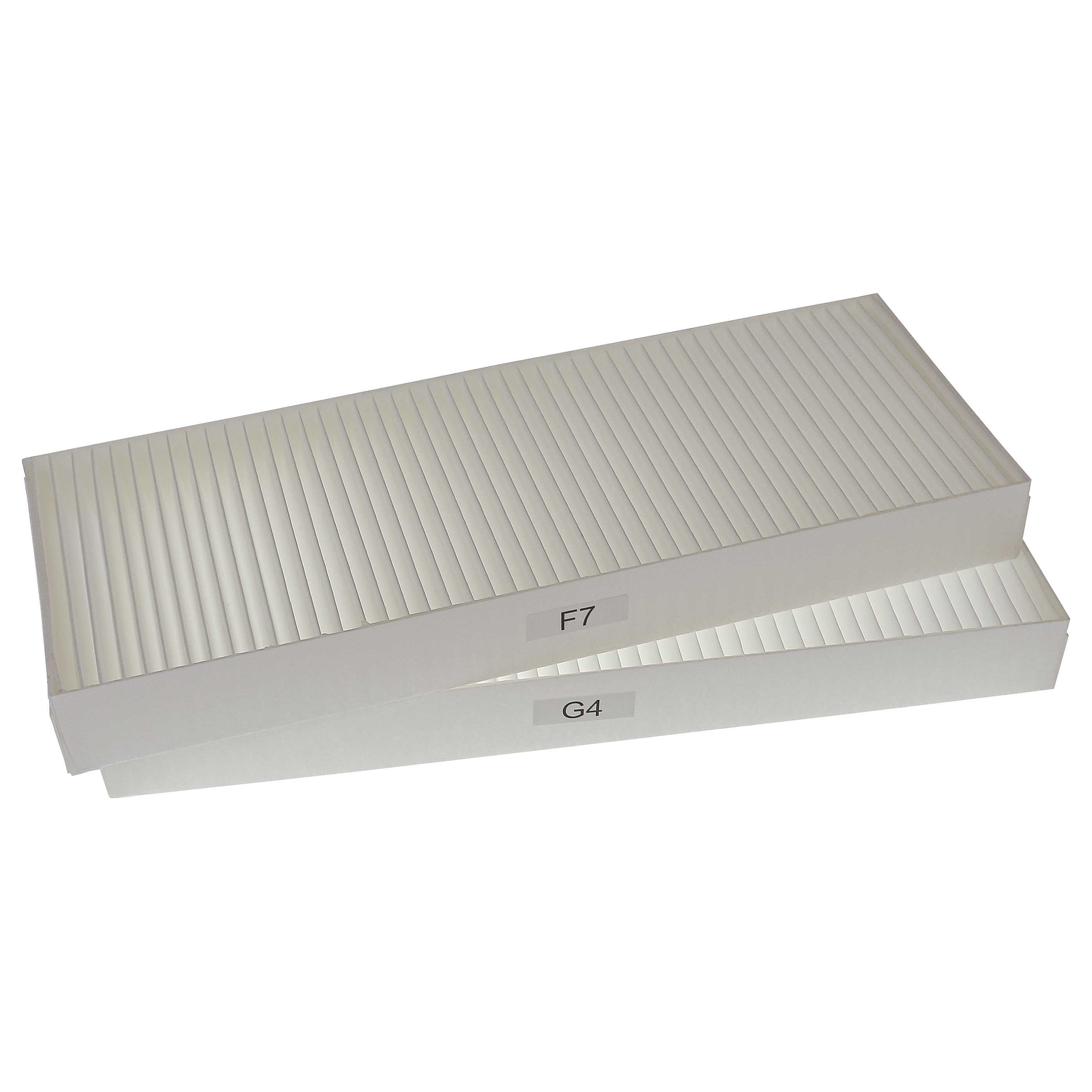 2-tlgs. Filterset als Ersatz für Zehnder 527003440 für Zehnder Lüfter - 48 x 18 x 10 cm