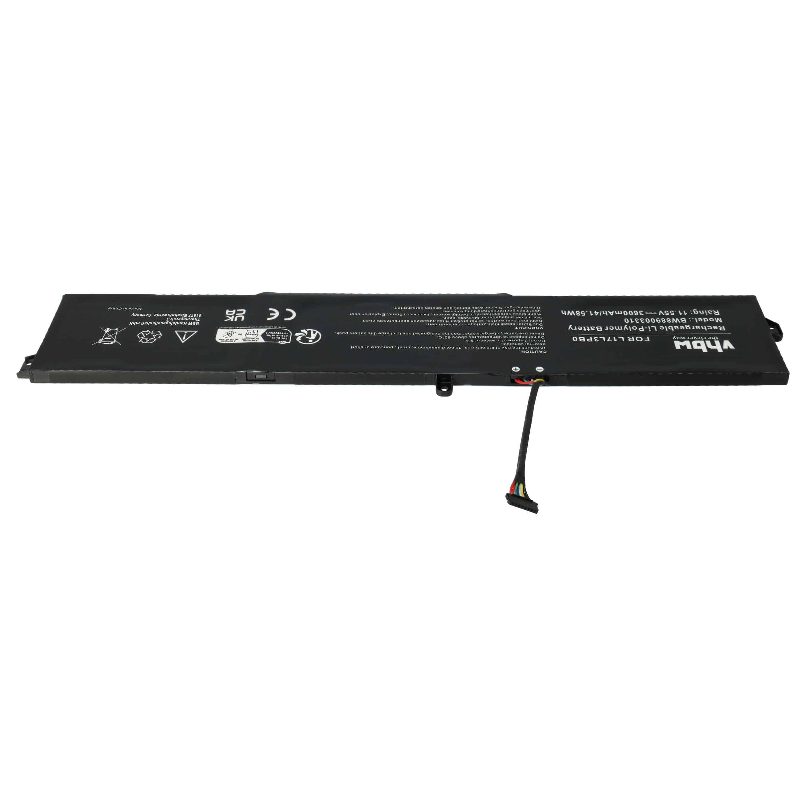 Batería reemplaza Lenovo 5B10Q13162, 5B10Q13163, 5B10Q13164 para notebook Lenovo - 3600 mAh 11,55 V Li-poli