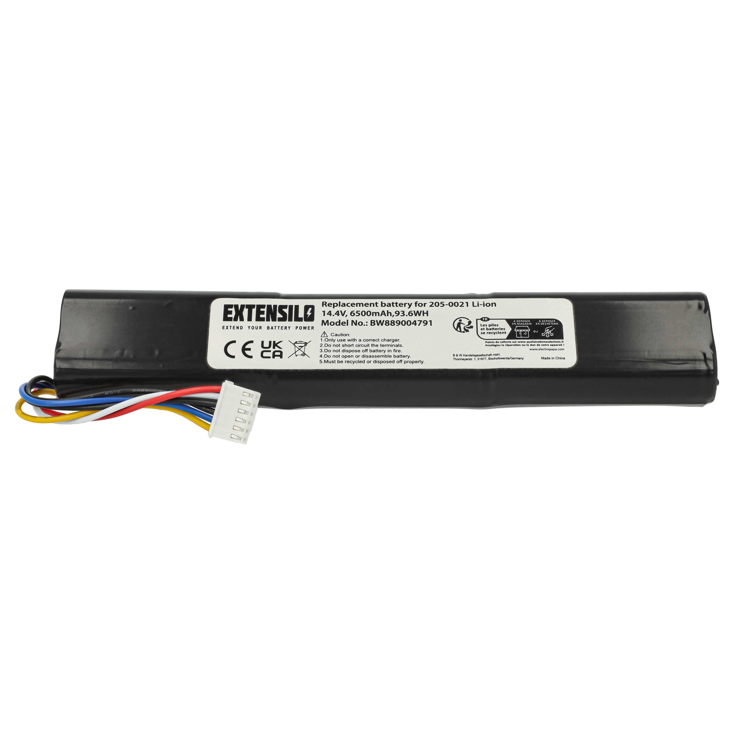 Battery replaces 205-0023, 205-0026, 205-0021, 205-0022 for Neato 6500mAh, 14.4V, Li-Ion