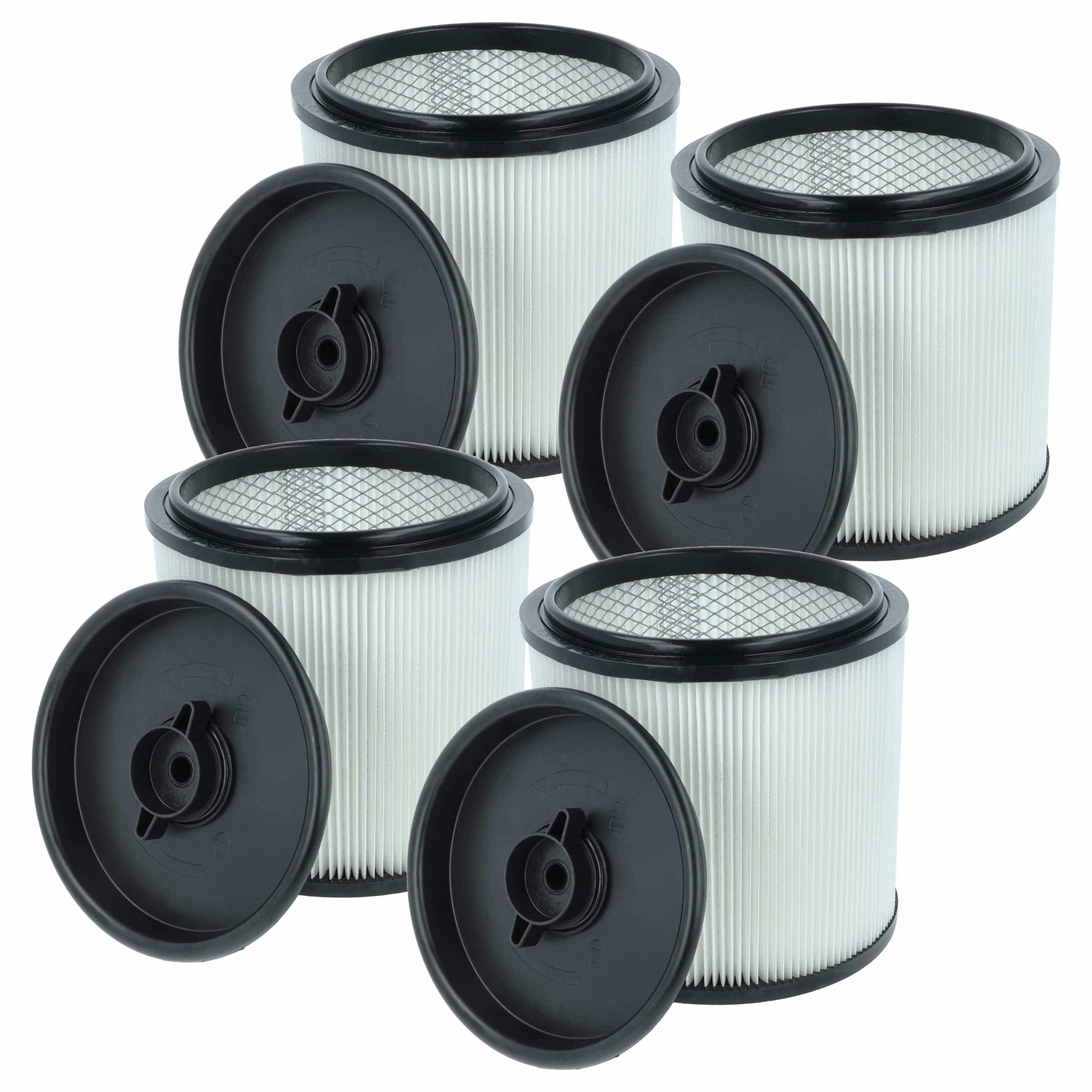 4x Filtercartridge filter replaces EINHELL Accessory 2351126 for Einhell Vacuum Cleaner, black / white