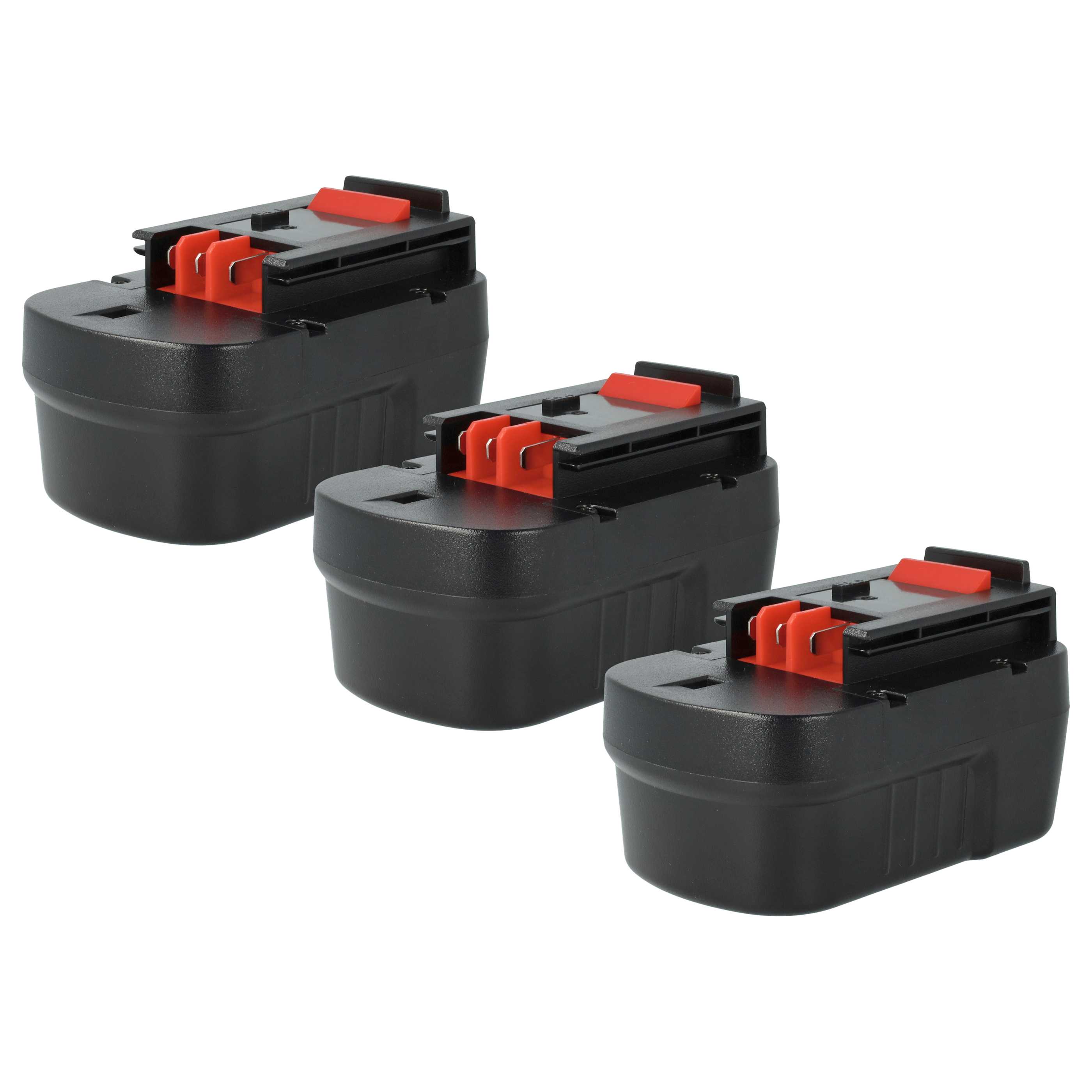 3x Battery replaces Black & Decker A14, 499936-34, 499936-35 Electric Power Tool - 3000 mAh, 14.4 V, NiMH