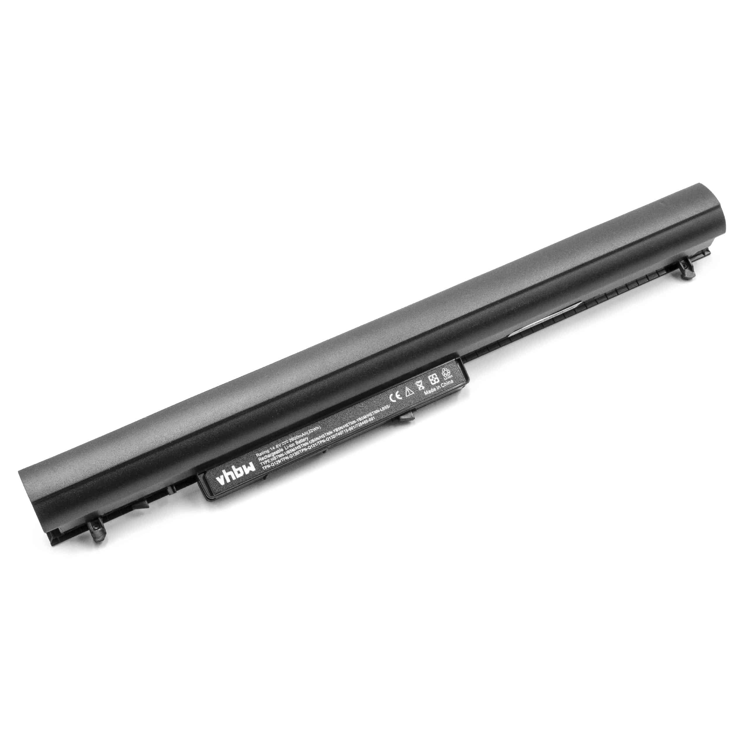 Notebook Battery Replacement for HP 728248-221, 728248-141, 728248-121 - 2600mAh 14.8V Li-Ion, black