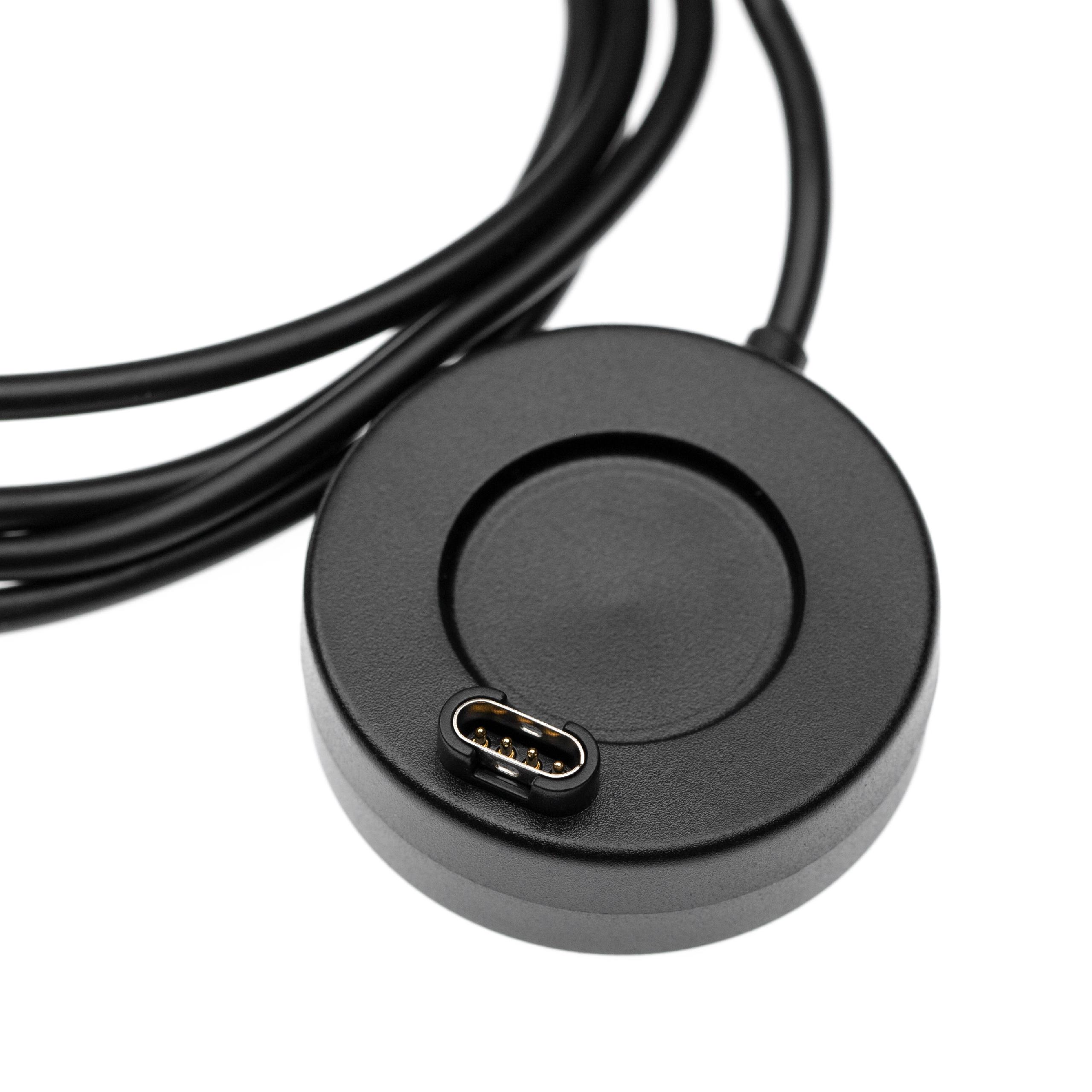 Cable de carga USB 2.0-A para smartwatch Garmin Vivoactive 3 - negro 100 cm