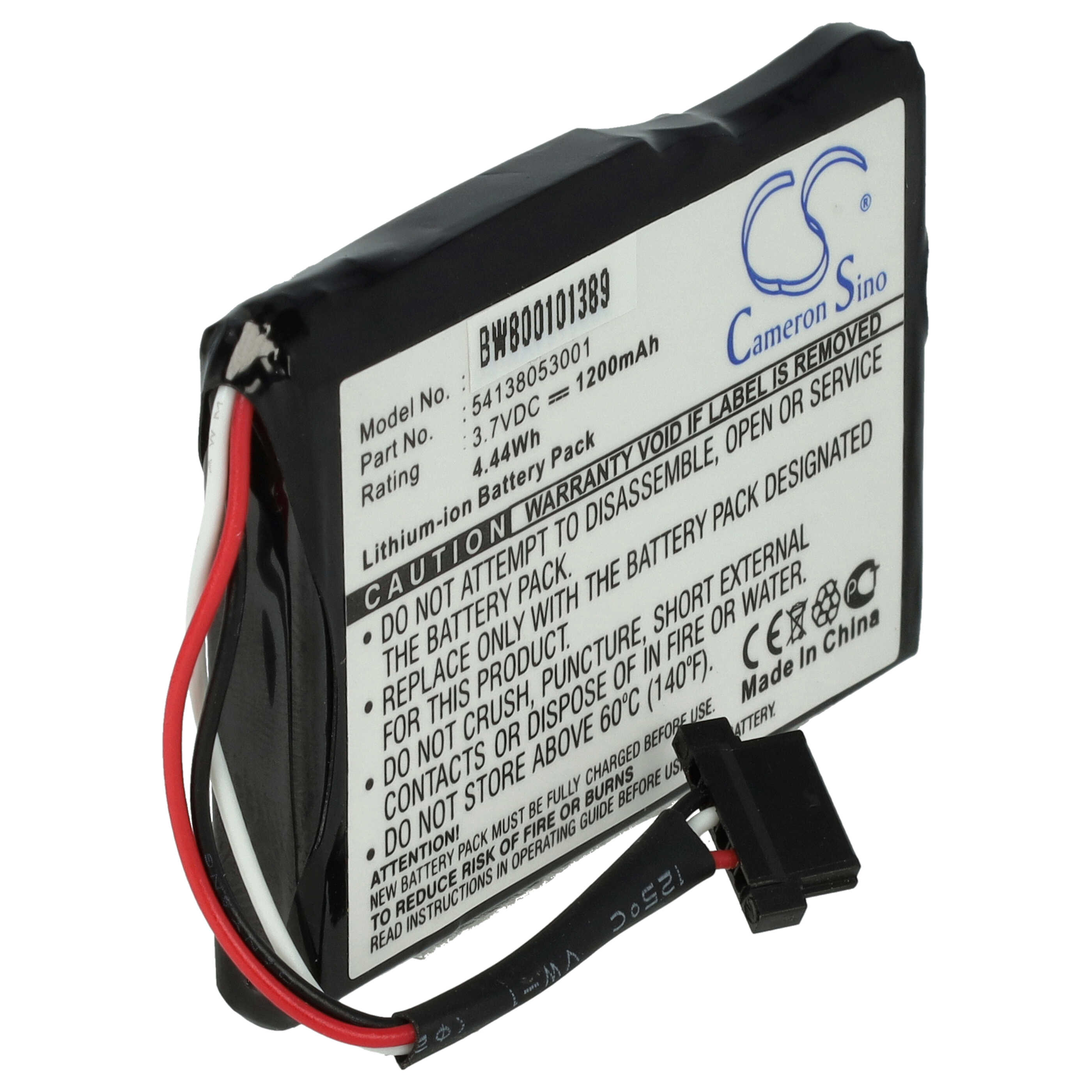 GPS Battery Replacement for Navigon 541380530001 - 1200mAh, 3.7V