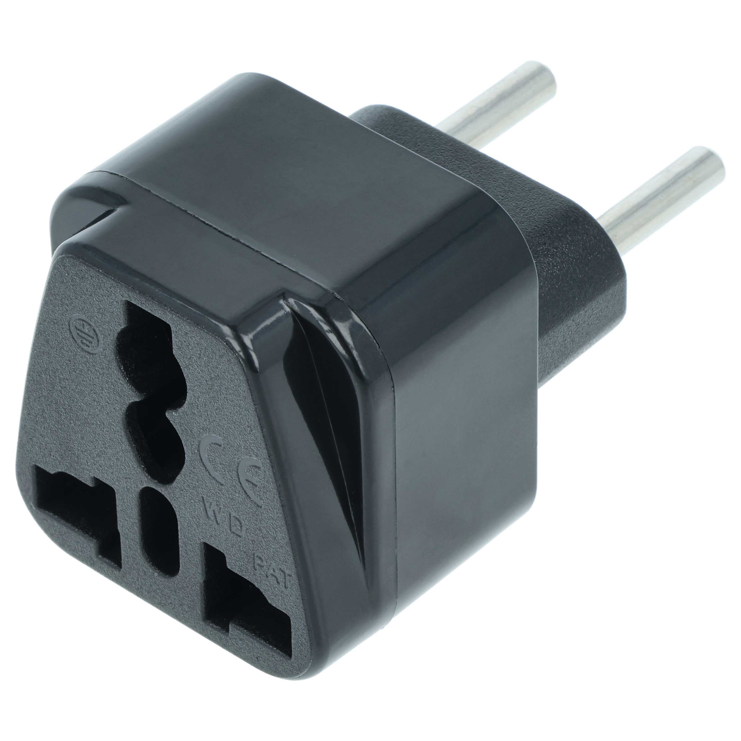 Travel Plug Adapter (EU plug to UK/USA/China-etc. socket)