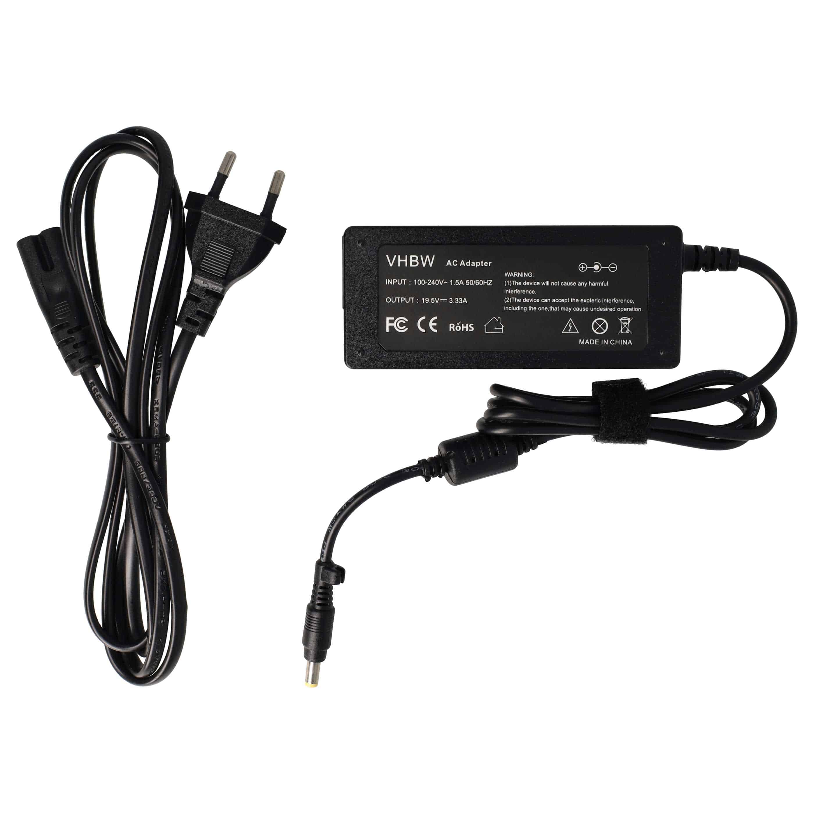 Mains Power Adapter replaces HP 693715-001, 677770-003, 67770-002, 613149-003, 613149-001 for HPNotebook, 65 W