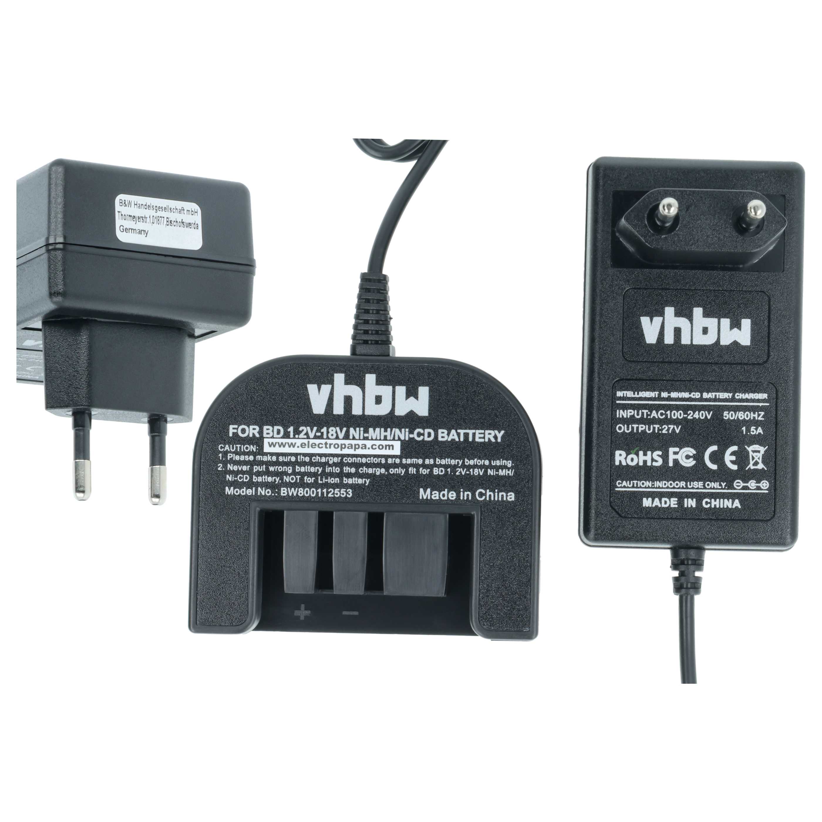 Charger suitable for Black & Decker Firestorm BDG14SF-2 Power Tool Batteries - Ni-Cd, NiMH, 1.0A