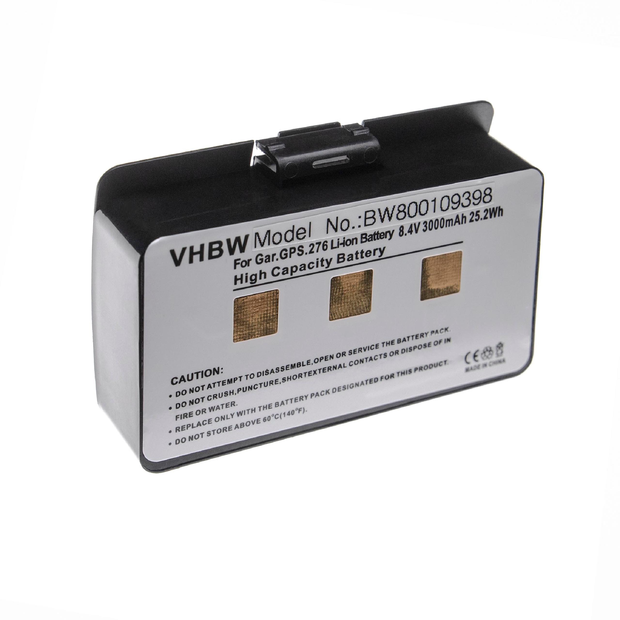 Batterie remplace Garmin 010-10517-00, 010-10517-01, 01070800001 pour navigation GPS - 3000mAh 7,4V Li-ion