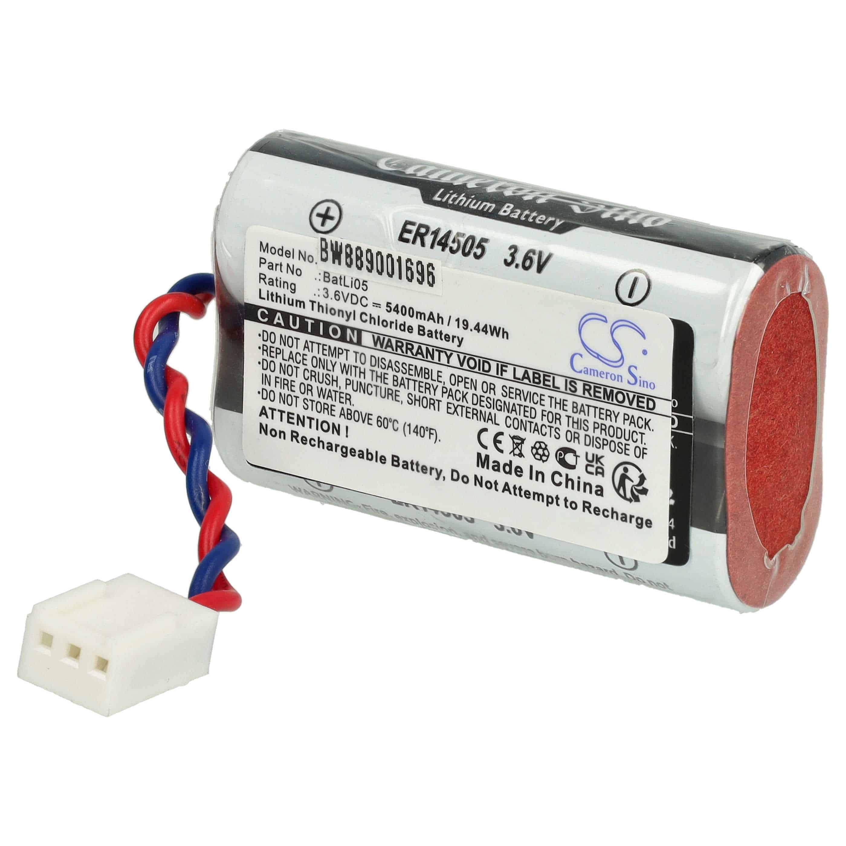 Bewegungsmelder-Batterie als Ersatz für ABB D8904, FAS8904, 4016779392402 - 5400mAh 3,6V Li-SOCl2