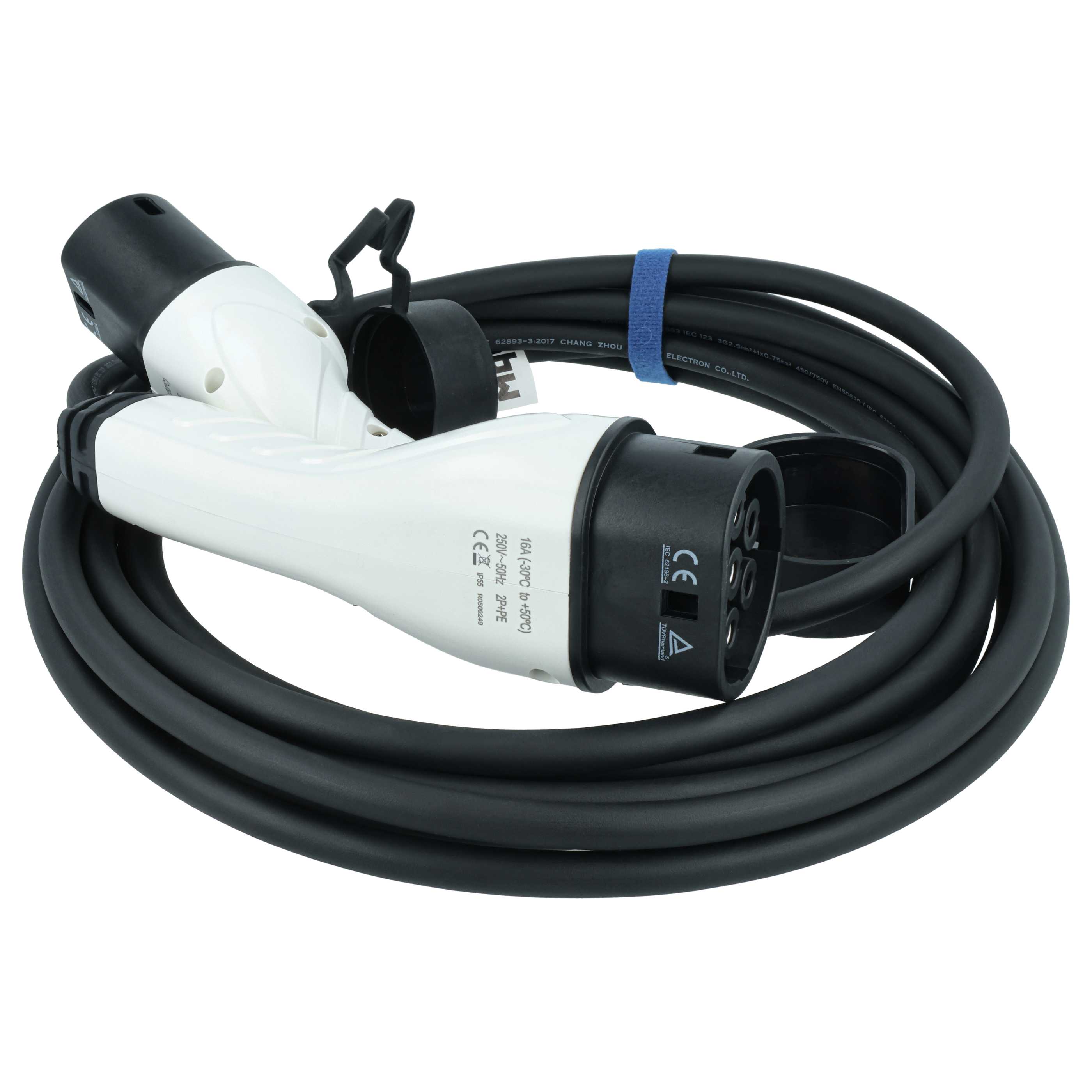 Charging Cable - Type 2 to Type 2 Cable, Single-Phase, 16 A, 3.5 kW, 7 m
