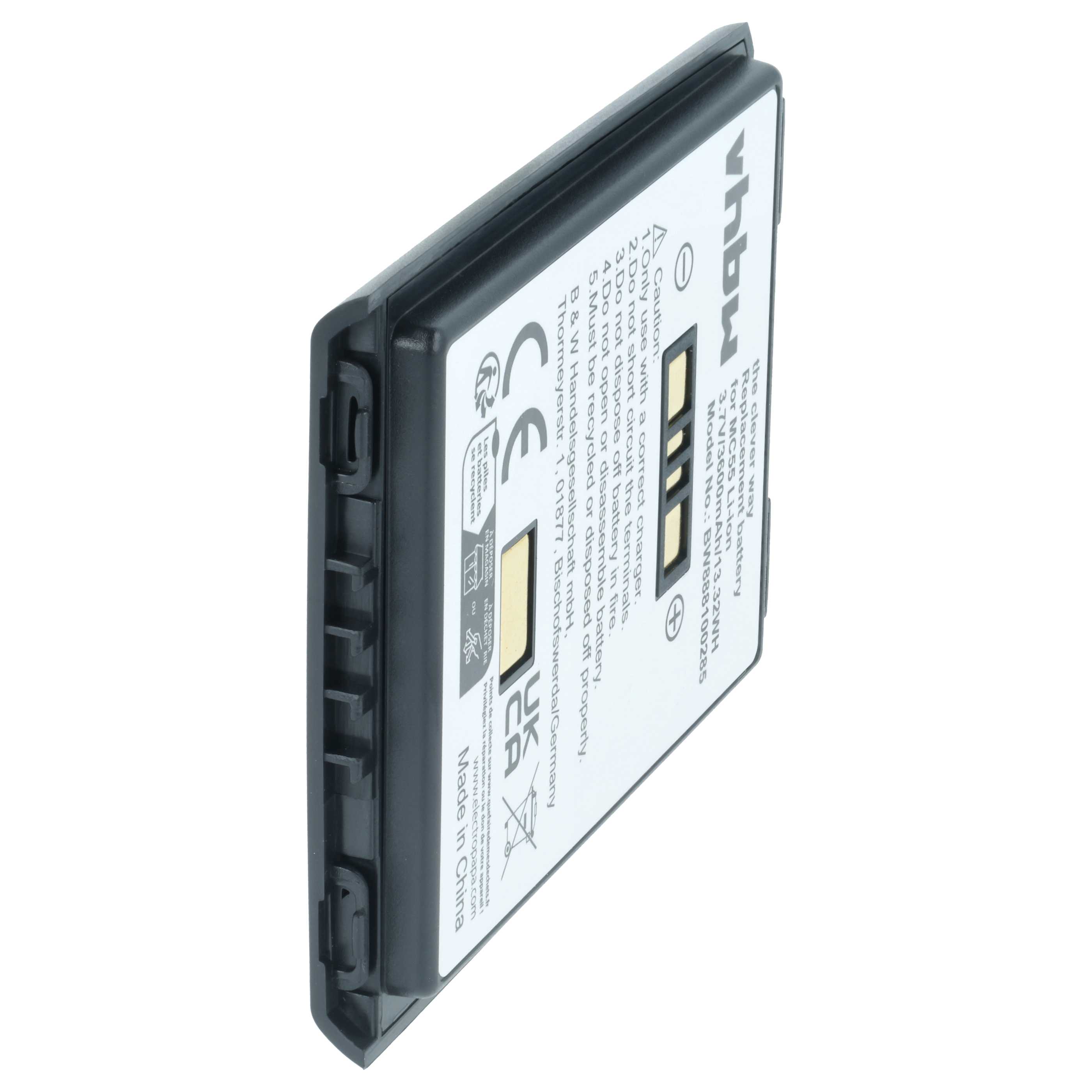 Batterie (2 pcs.) remplace Symbol BTRY-MC55EAB02, 82-111094-01 pour ordinateur mobile PDA Symbol - 3600mAh
