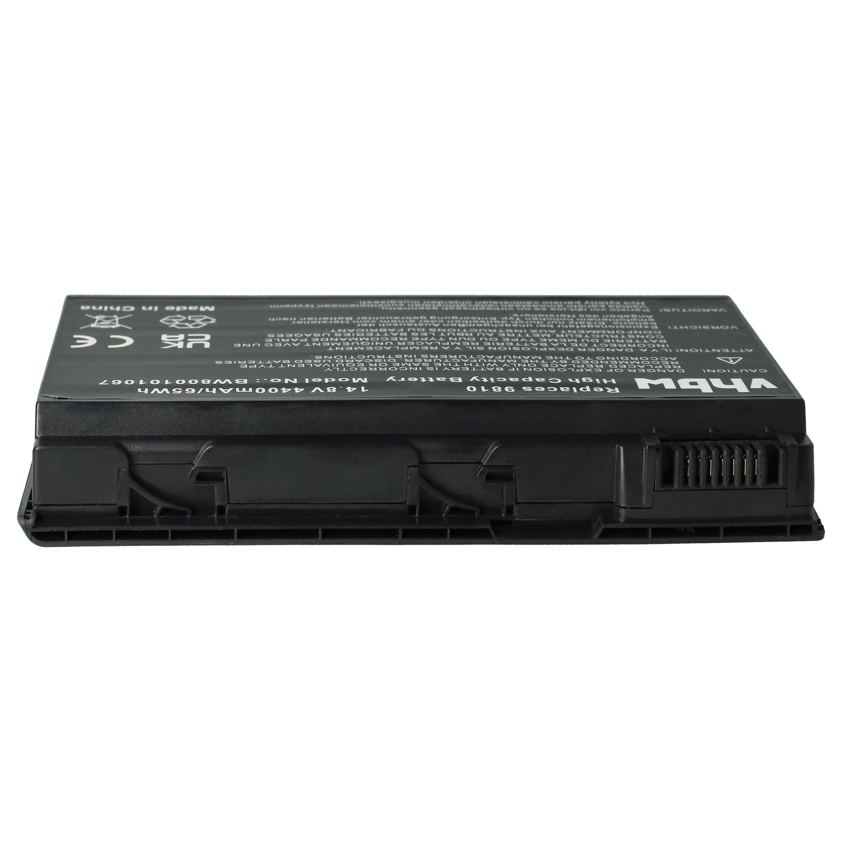 Batterie remplace Acer BATBL50L6, BATBL50L8H, BATBL50L8L pour ordinateur portable - 4400mAh 14,8V Li-ion, noir