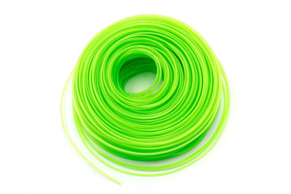 Line suitable for Bosch Makita Lawn Mower, Grass Trimmer - Trimmer Line Green, 2 mm x 100 m, Round