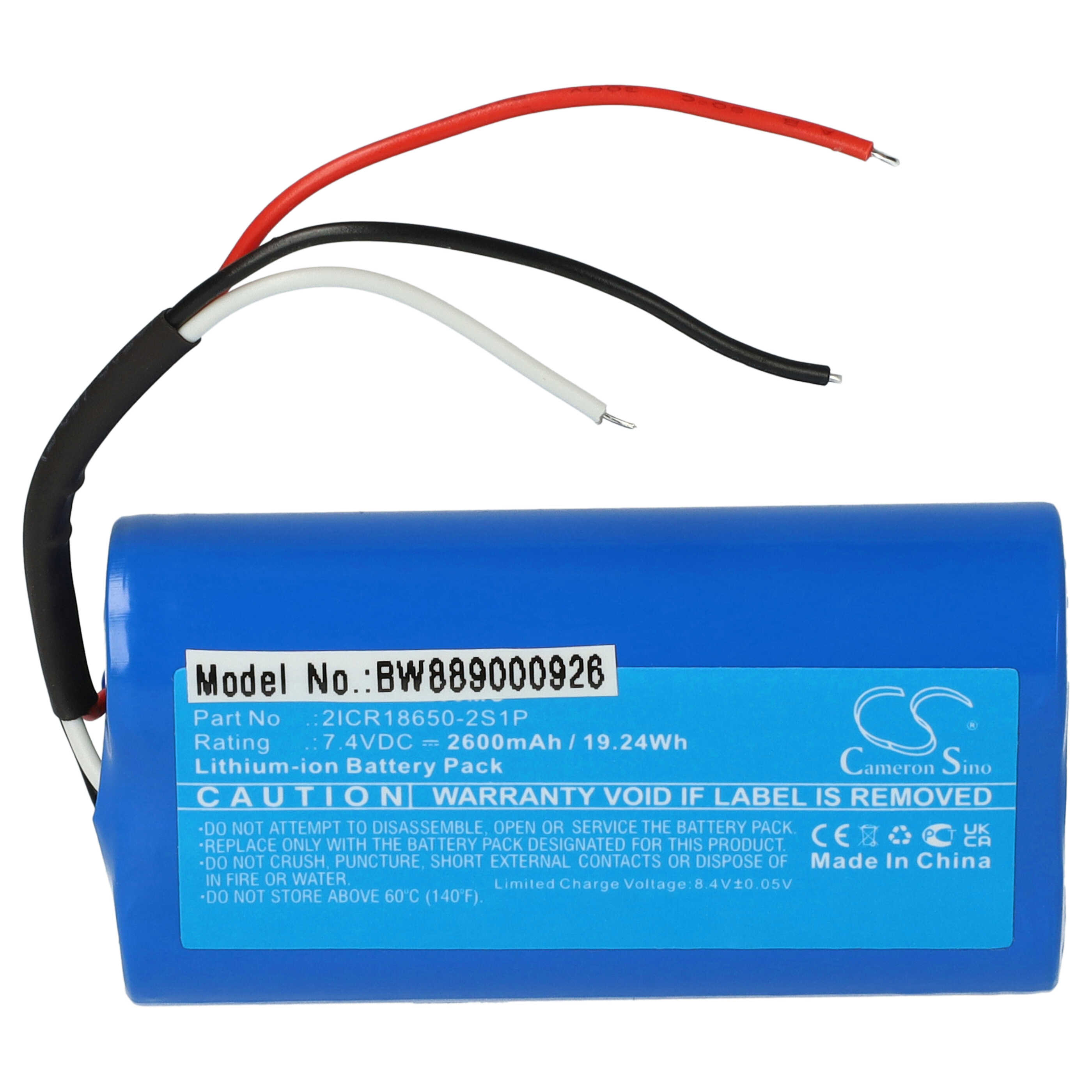 Batterie remplace DJI 2ICR18650-2S1P pour stabilisateur Gimbal - 2600mAh 7,4V Li-ion
