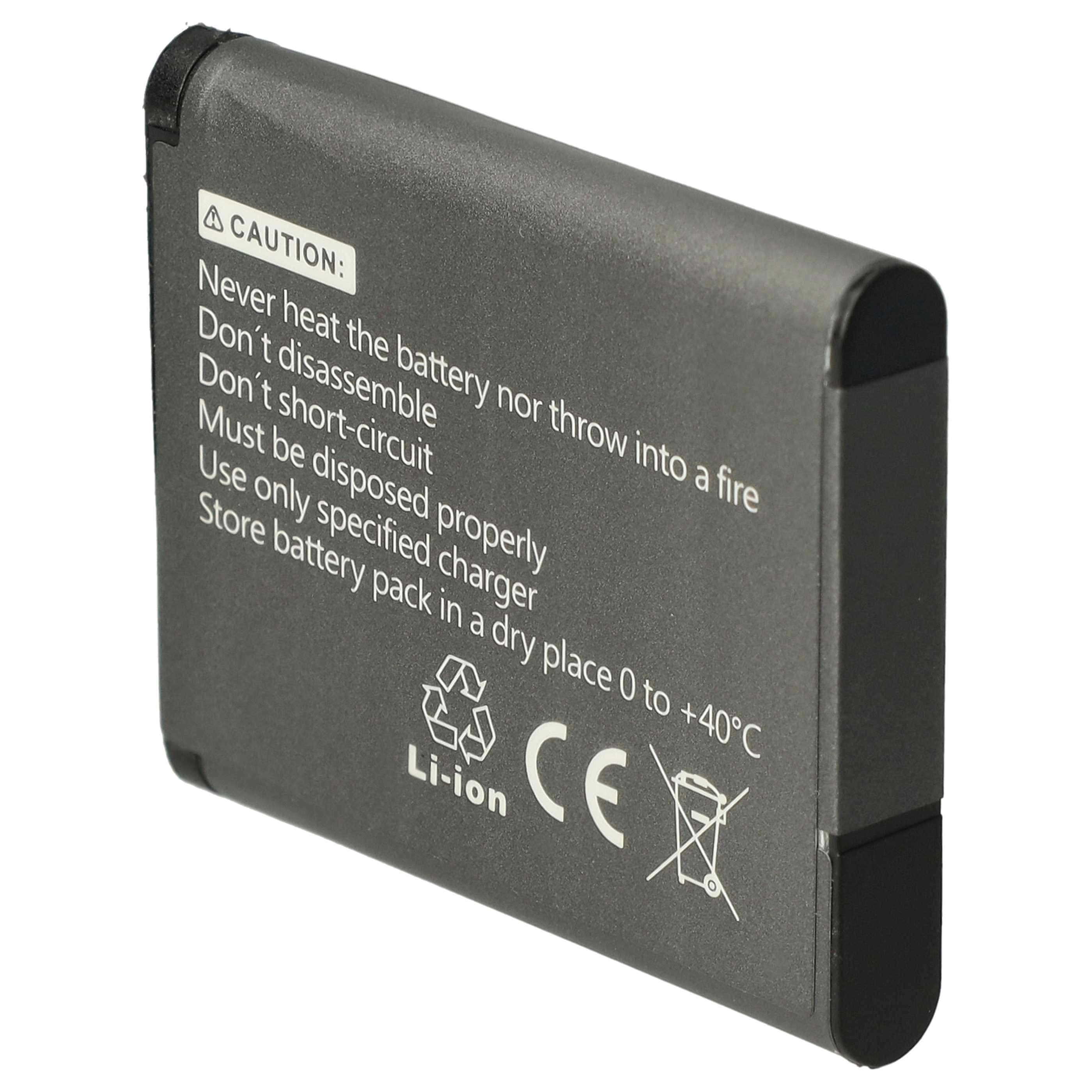 Battery replaces Casio NP-160 - 1050mAh, 3.7V, Li-Ion