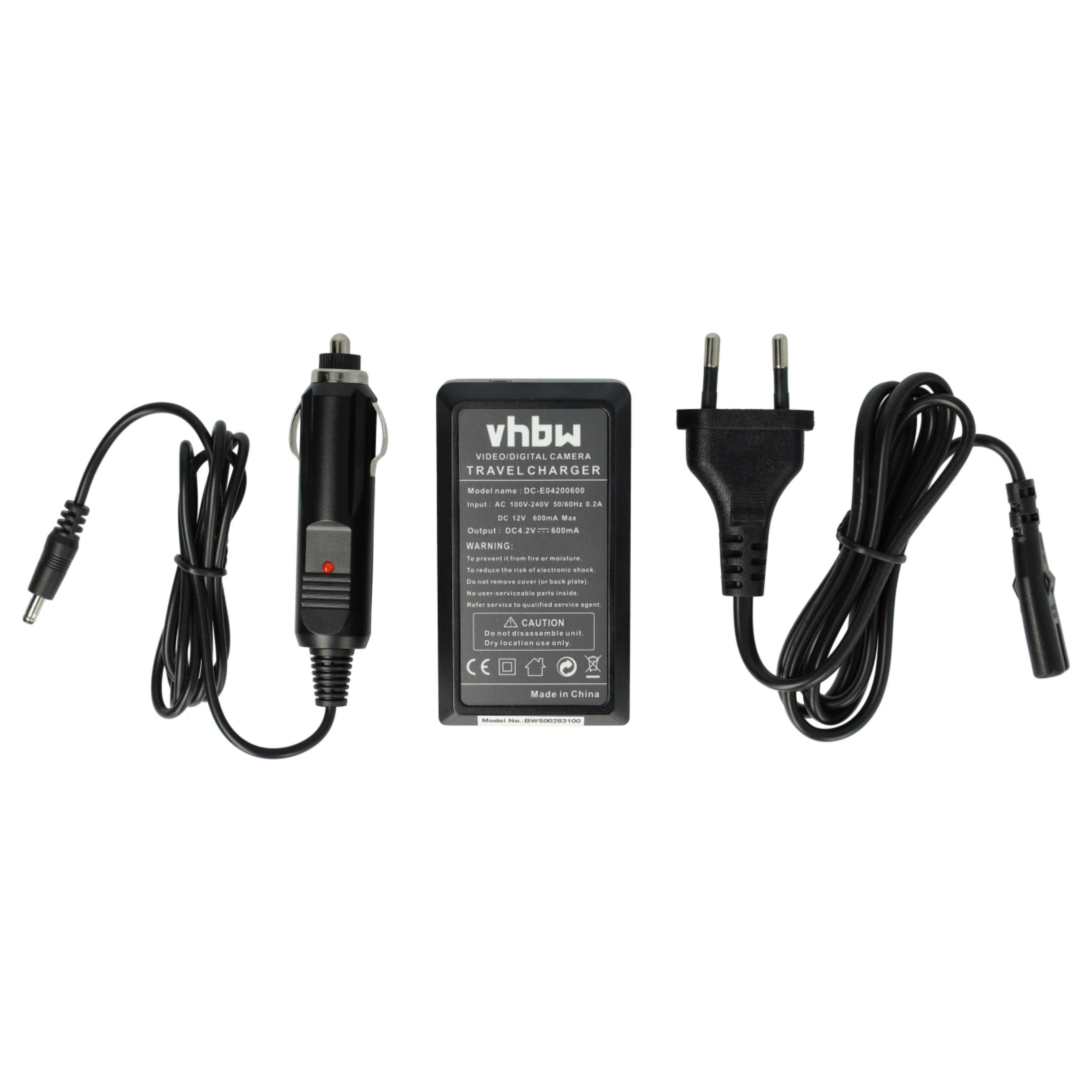 Battery Charger suitable for Optio S10 Camera etc. - 0.6 A, 4.2 V